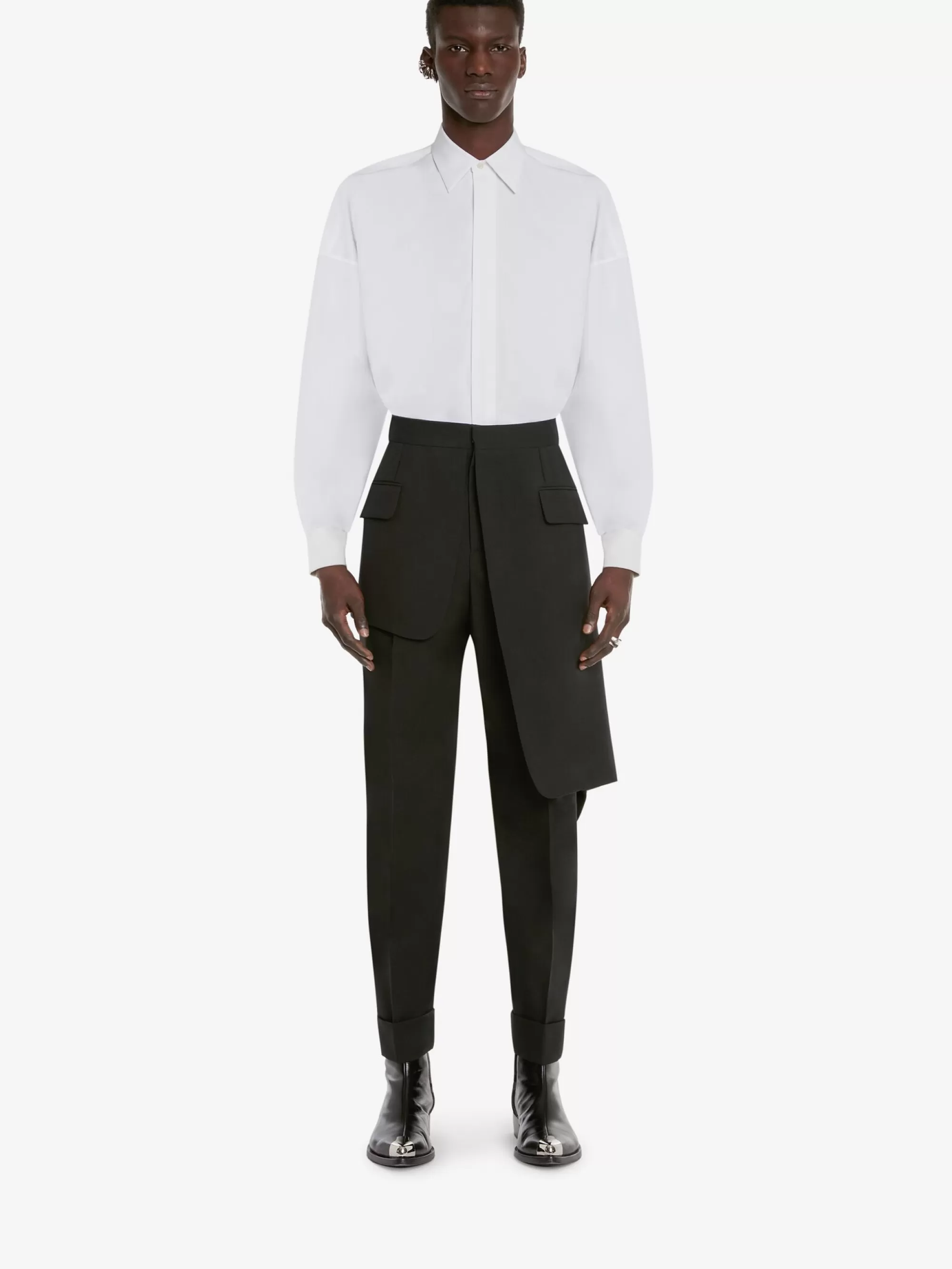 Men's Cotton Poplin Shirt in >Alexander McQueen Cheap