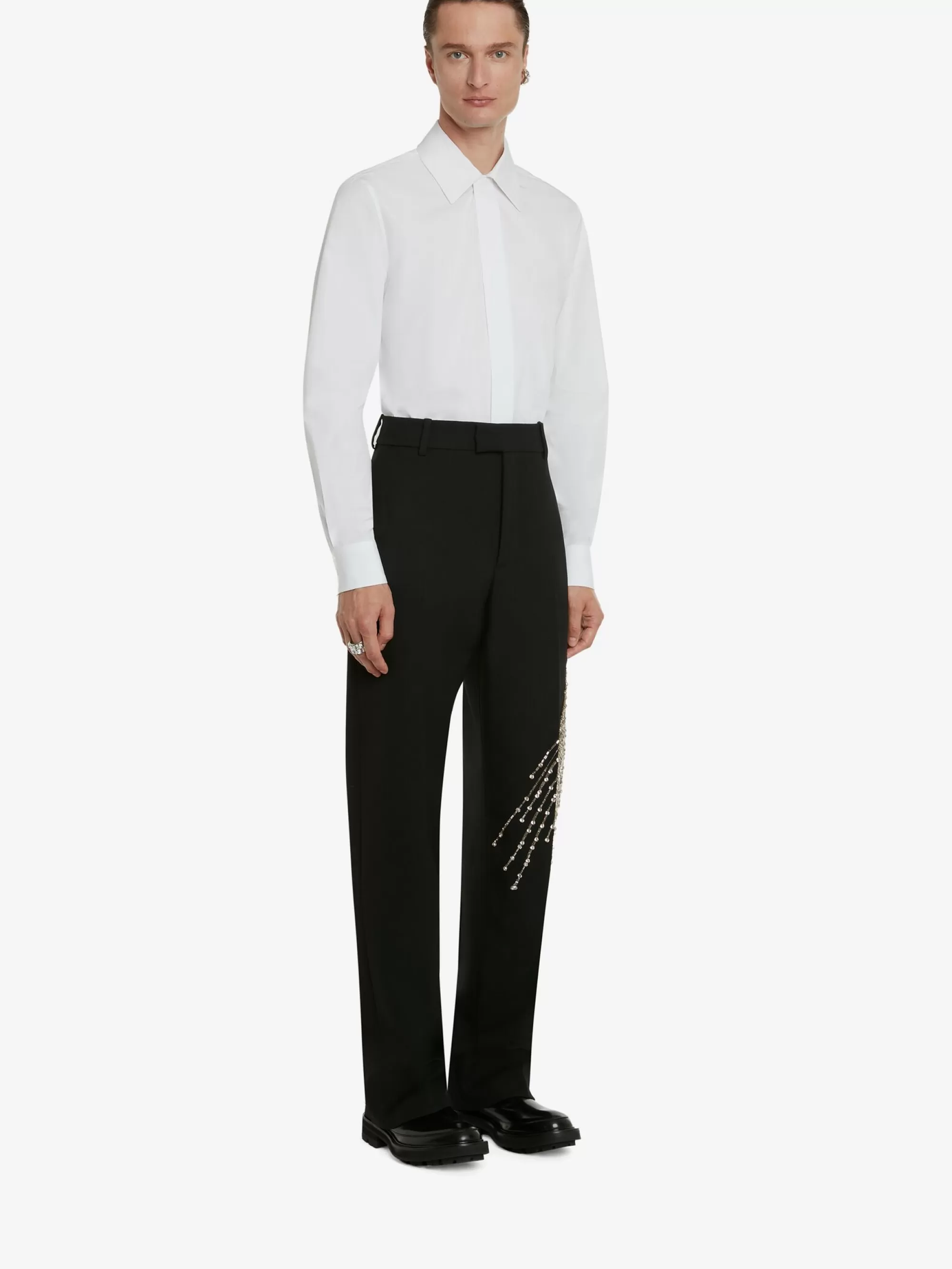 Men's Cotton Poplin Shirt in >Alexander McQueen Clearance