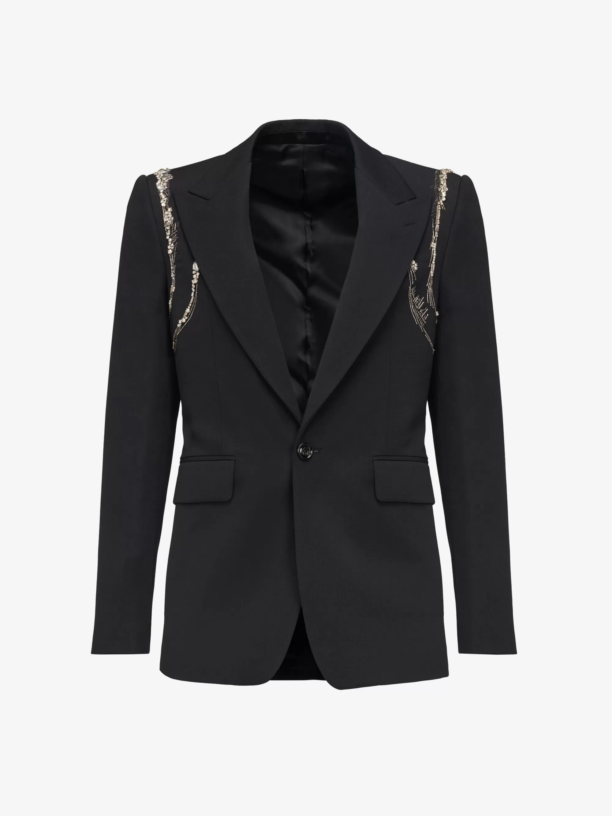 Men's Crystal Harness Single-breasted Jacket in >Alexander McQueen Cheap