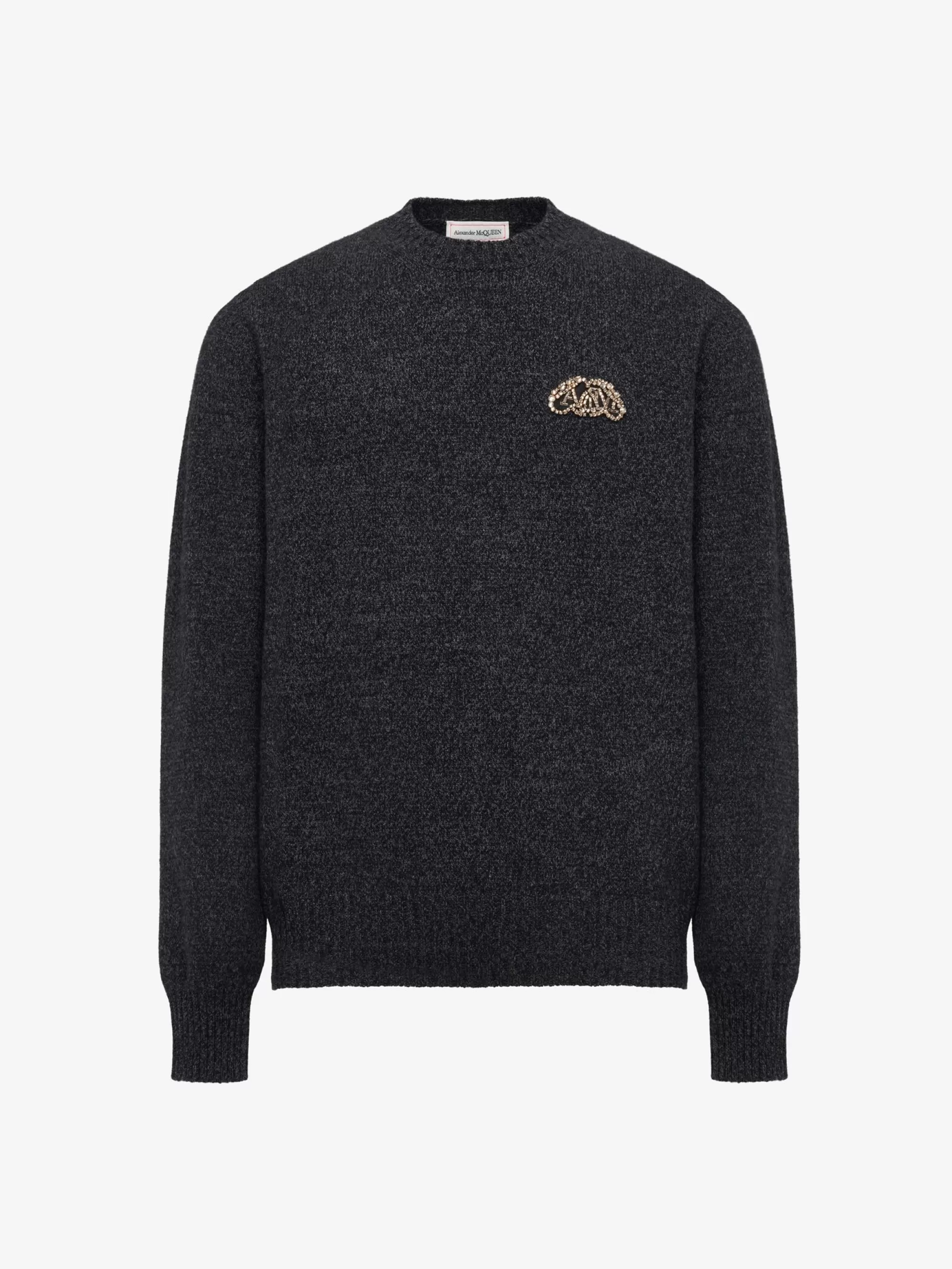 Men's Crystal Seal Logo Jumper in >Alexander McQueen Cheap