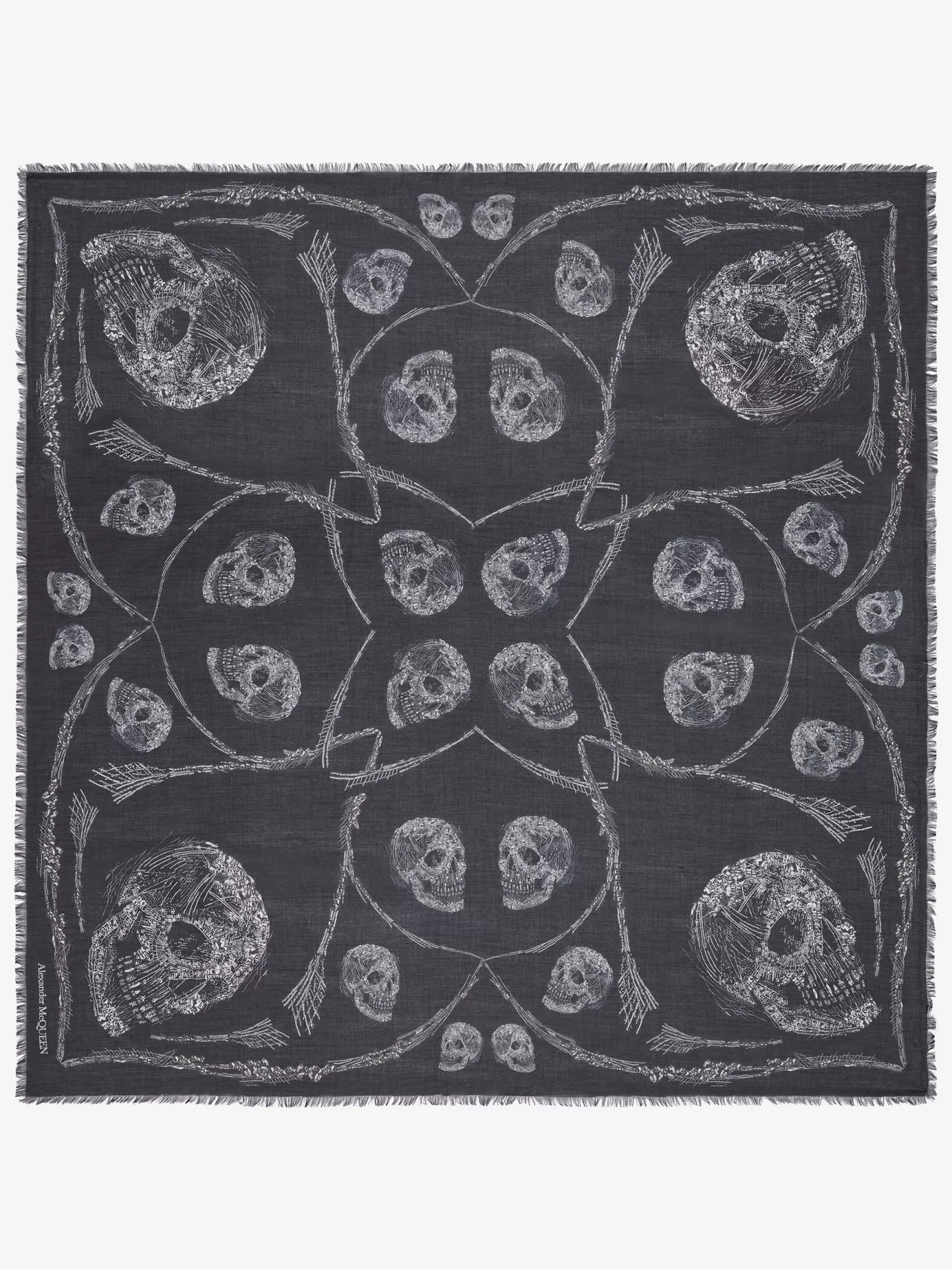 Men's Crystal Skull Shawl in >Alexander McQueen Cheap