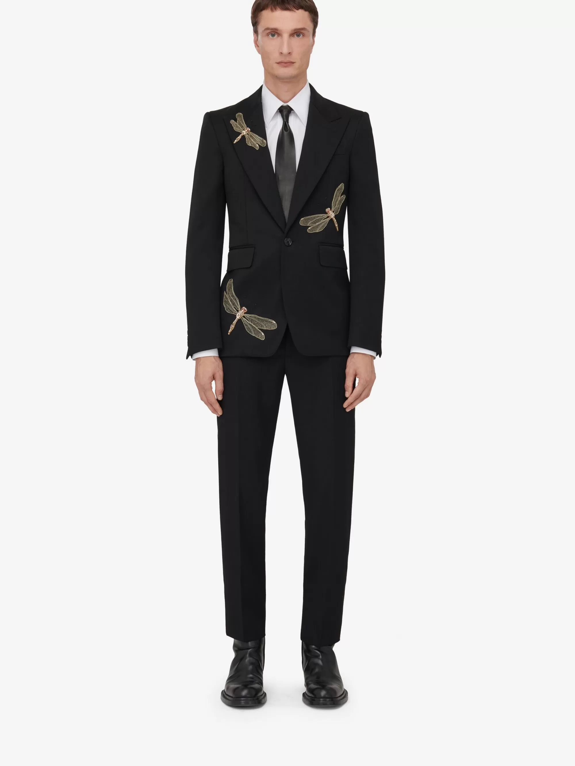 Men's Dragonfly Applique Single-breasted Jacket in >Alexander McQueen Clearance