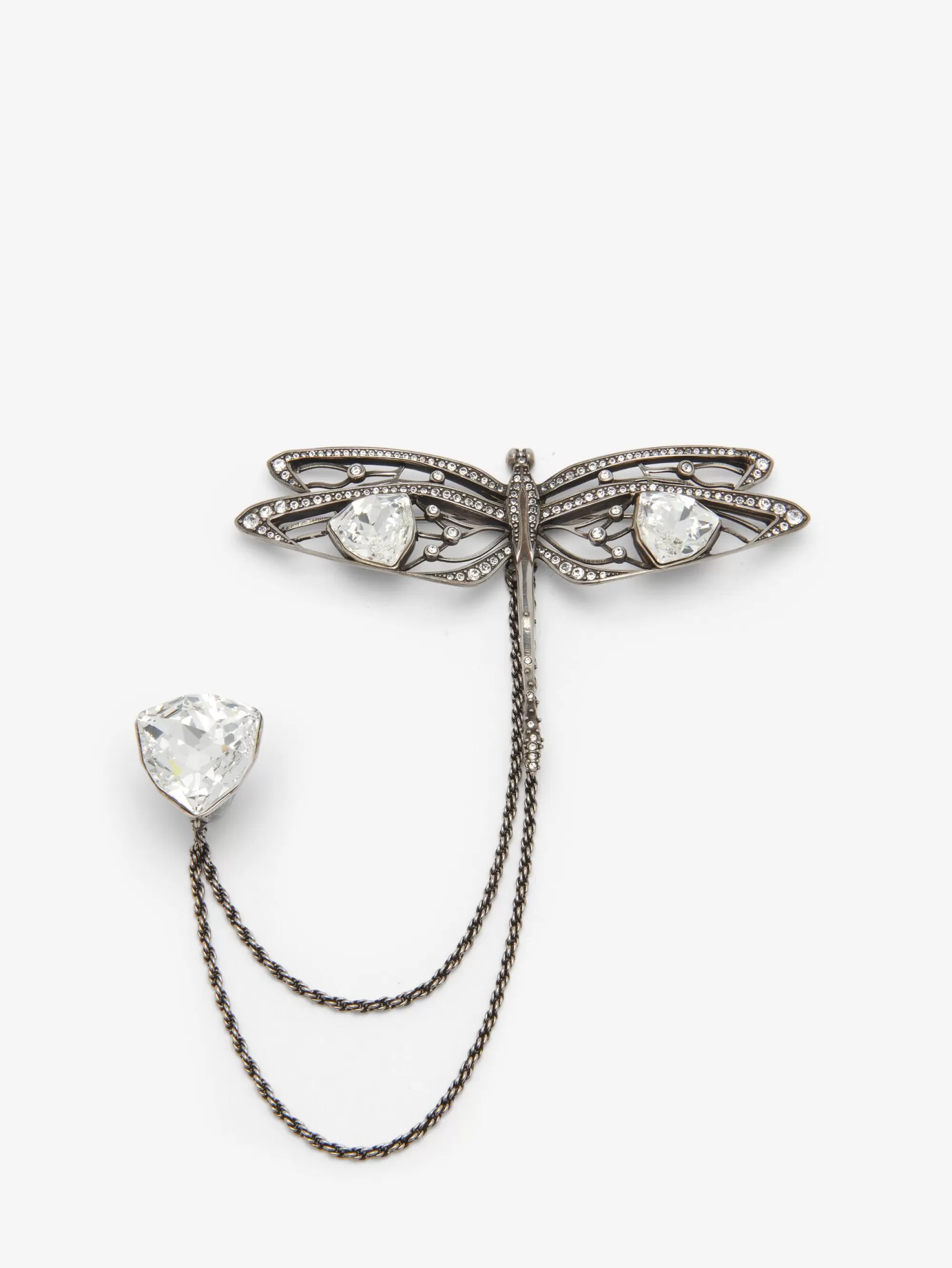 Men's Dragonfly Double Pin Brooch in >Alexander McQueen Best Sale