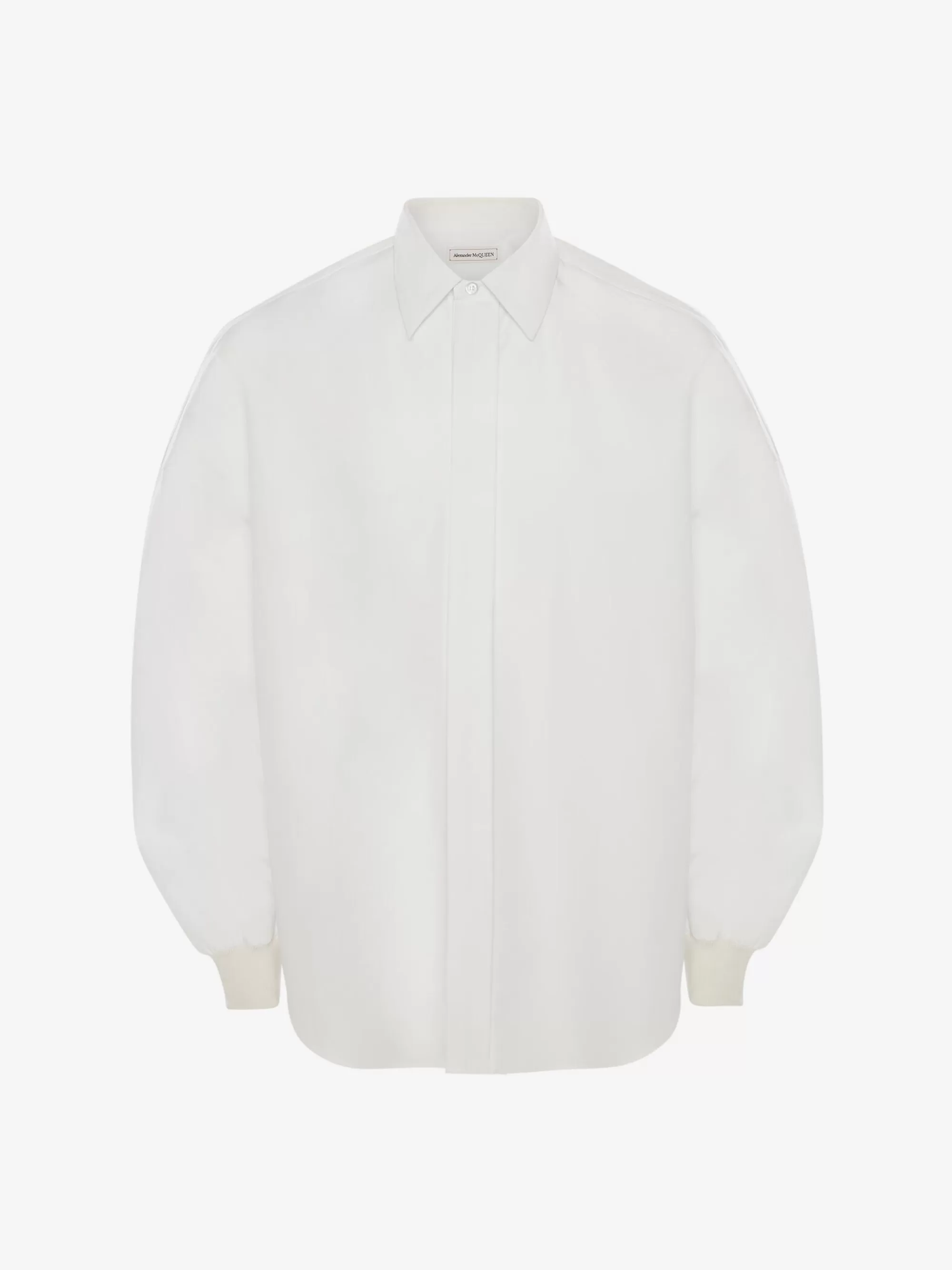 Men's Dropped Shoulder Poplin Shirt in >Alexander McQueen Outlet