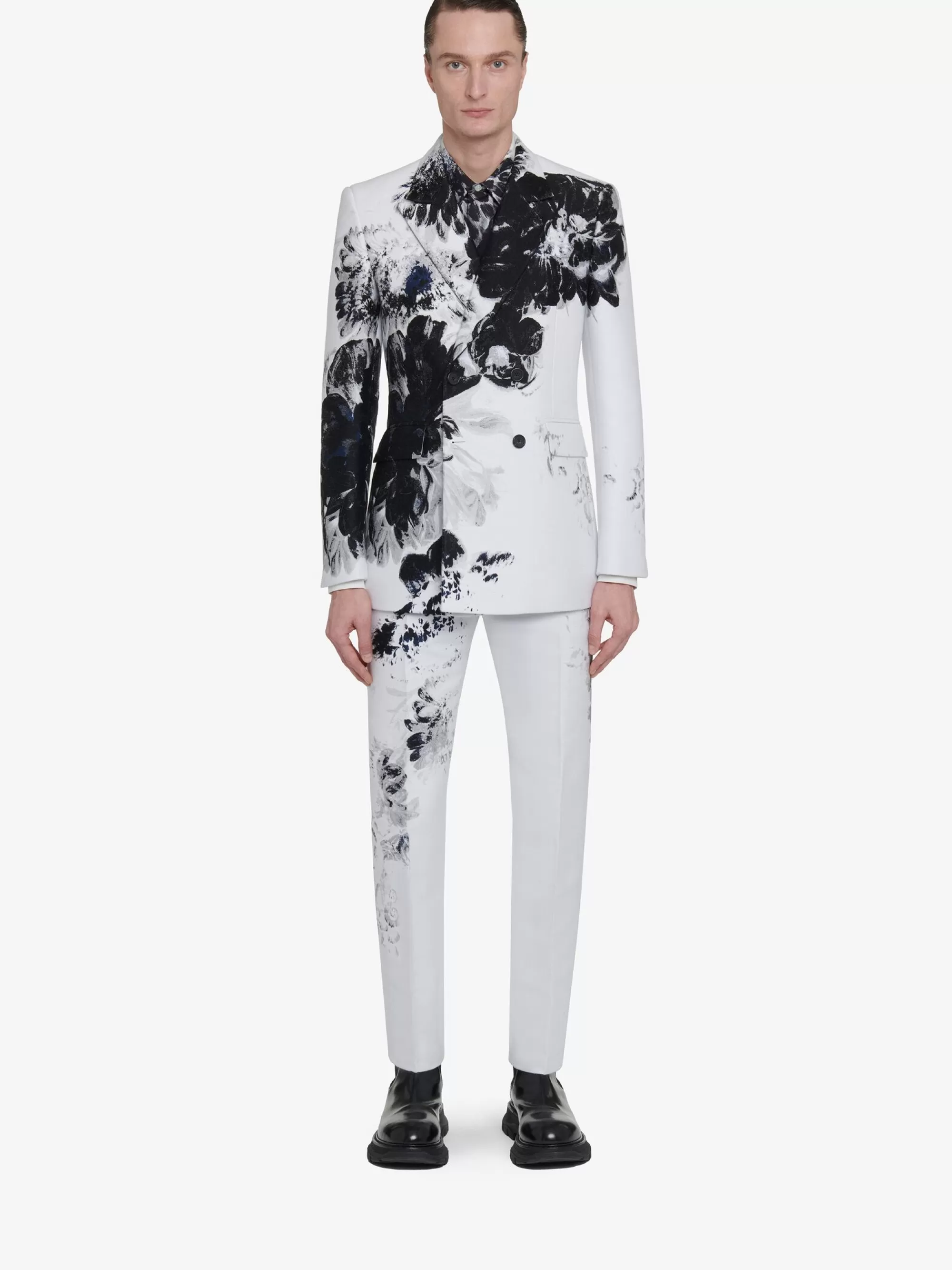 Men's Dutch Flower Double-breasted Jacket in >Alexander McQueen Outlet