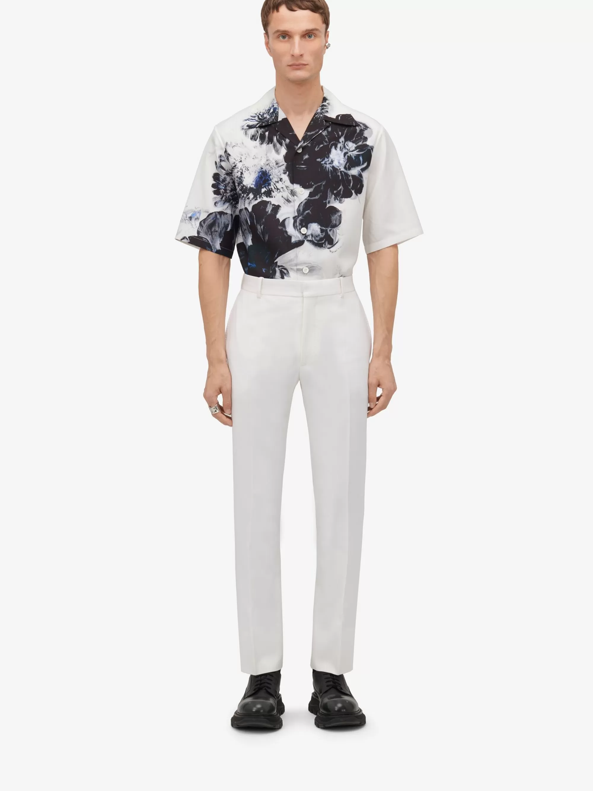 Men's Dutch Flower Hawaiian Shirt in >Alexander McQueen Online