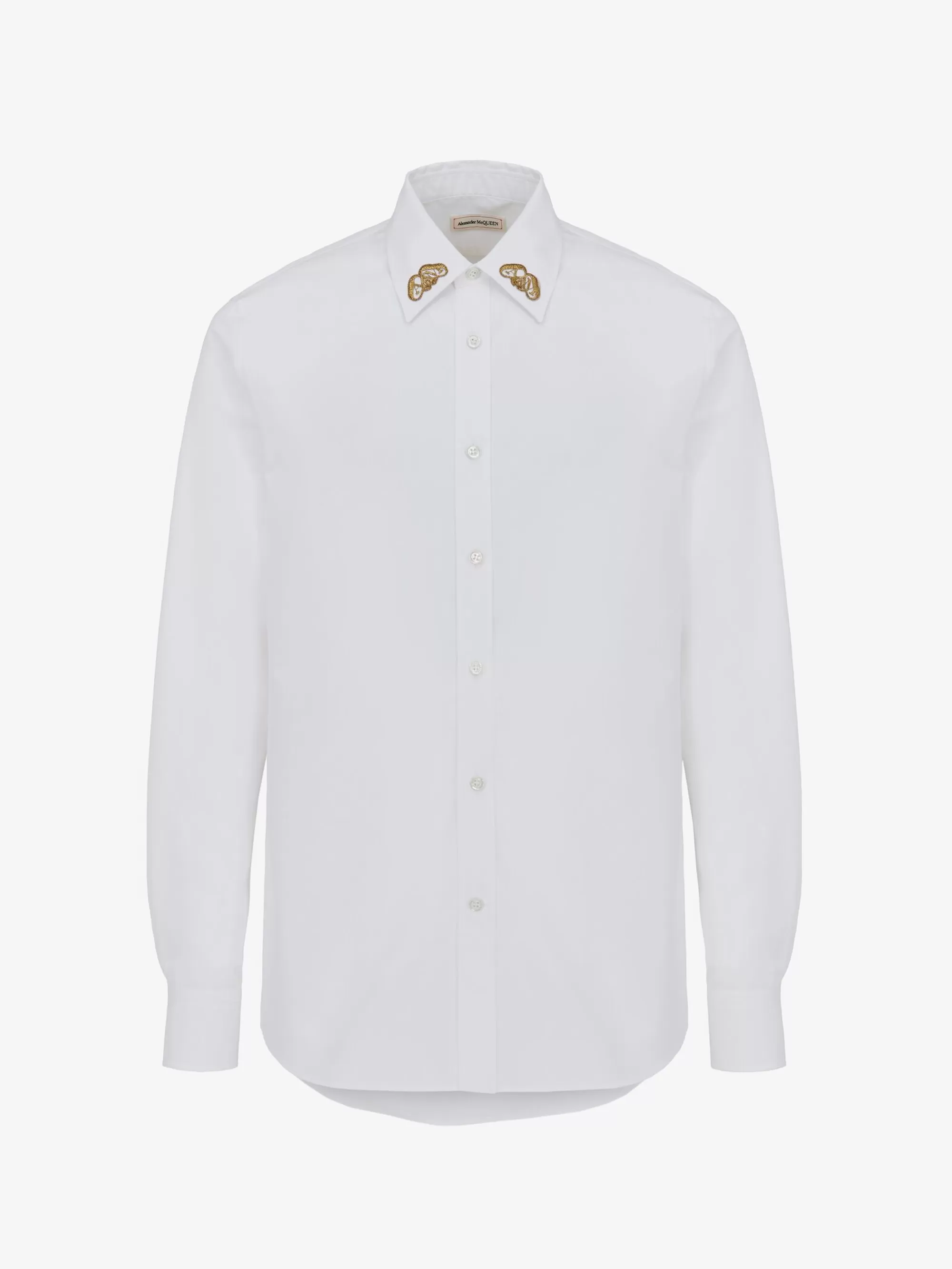 Men's Embroidered Collar Shirt in >Alexander McQueen Shop