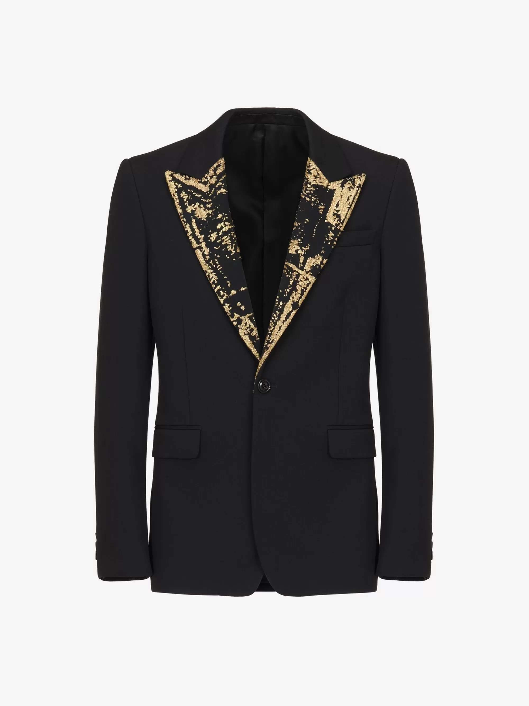 Men's Embroidered Single-breasted Jacket in >Alexander McQueen Outlet