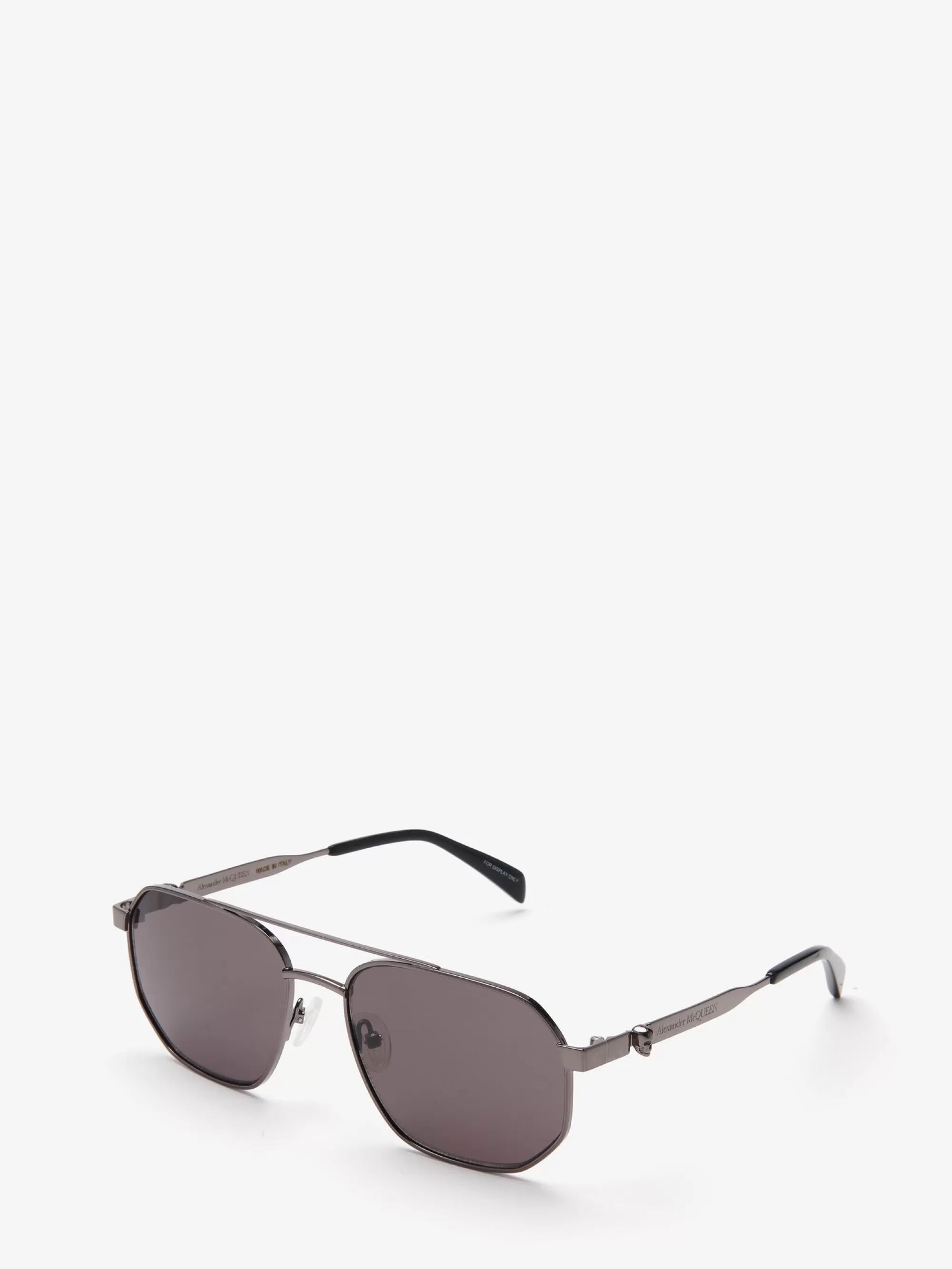 Men's Floating Skull Metal Caravan Sunglasses in >Alexander McQueen Outlet