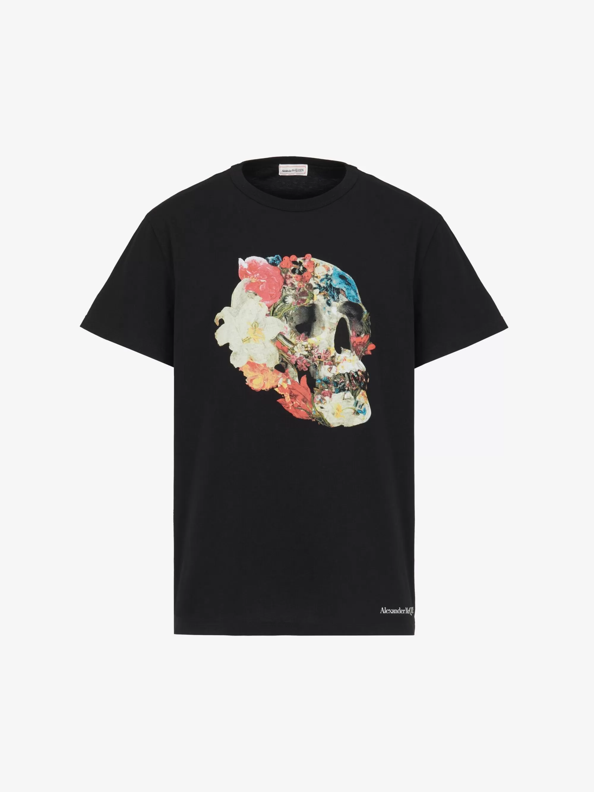 Men's Floral Skull T-shirt in >Alexander McQueen Discount