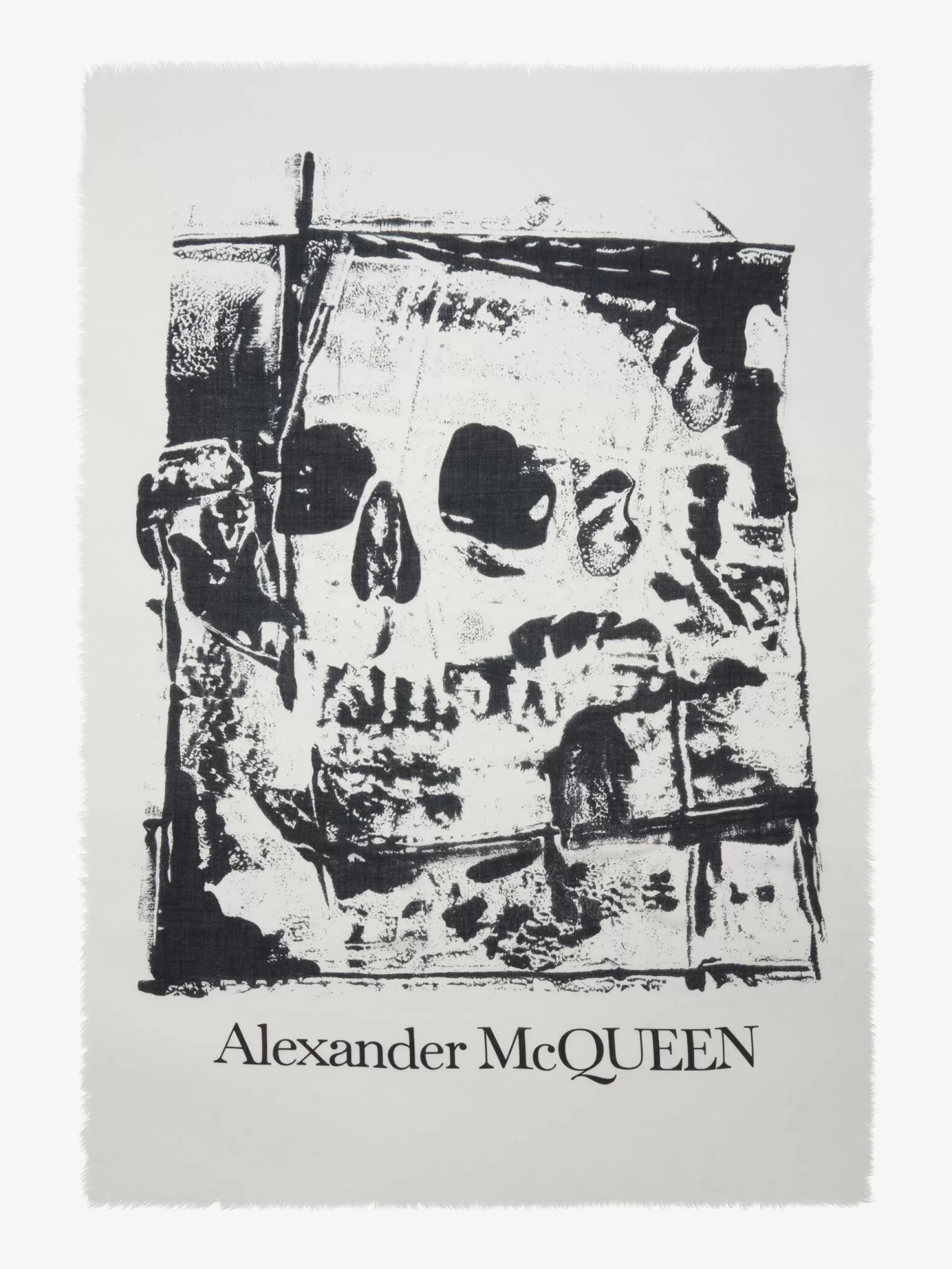 Men's Fold Skull Shawl in >Alexander McQueen Fashion