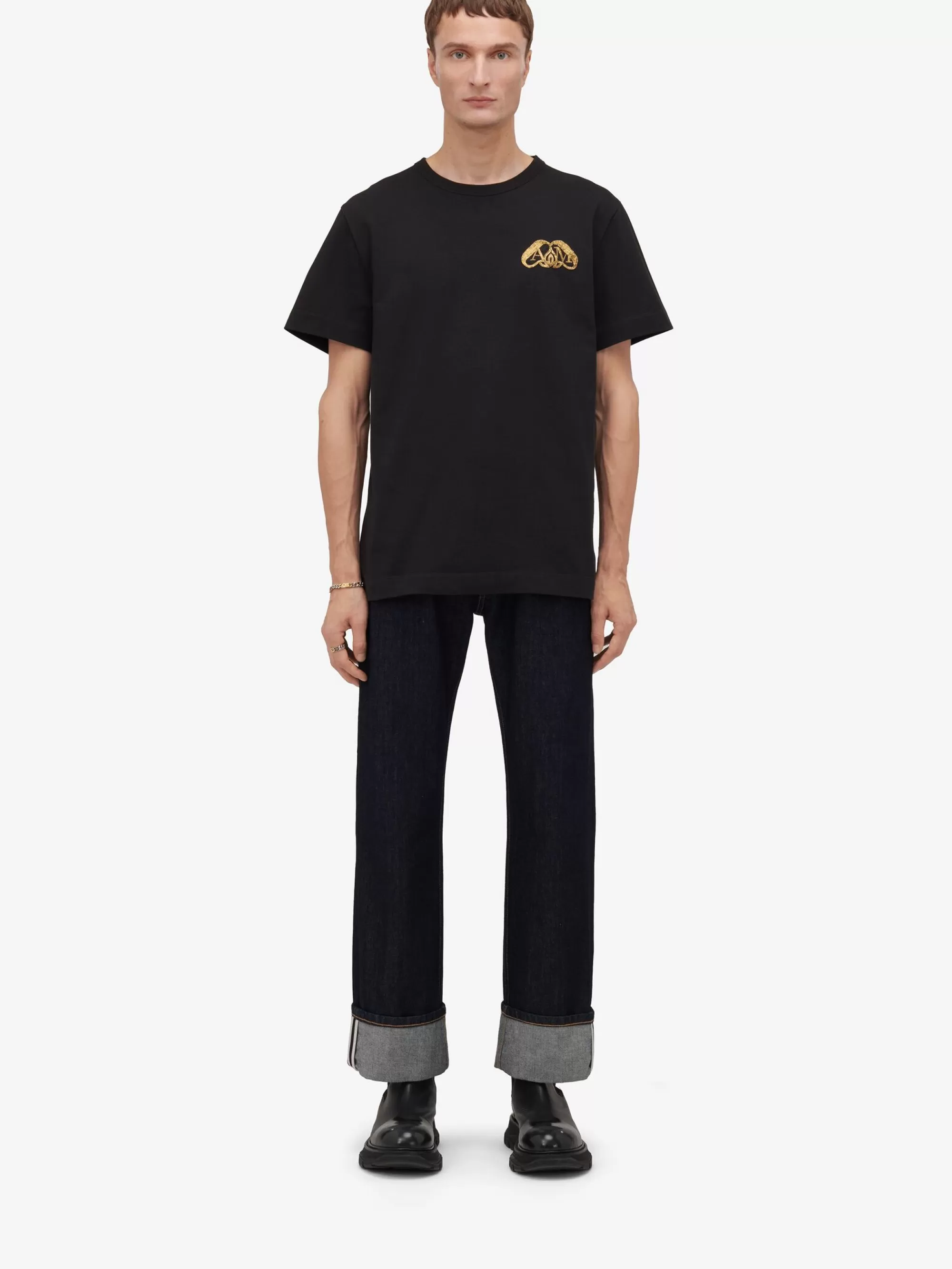 Men's Half Seal Logo T-shirt in >Alexander McQueen Shop