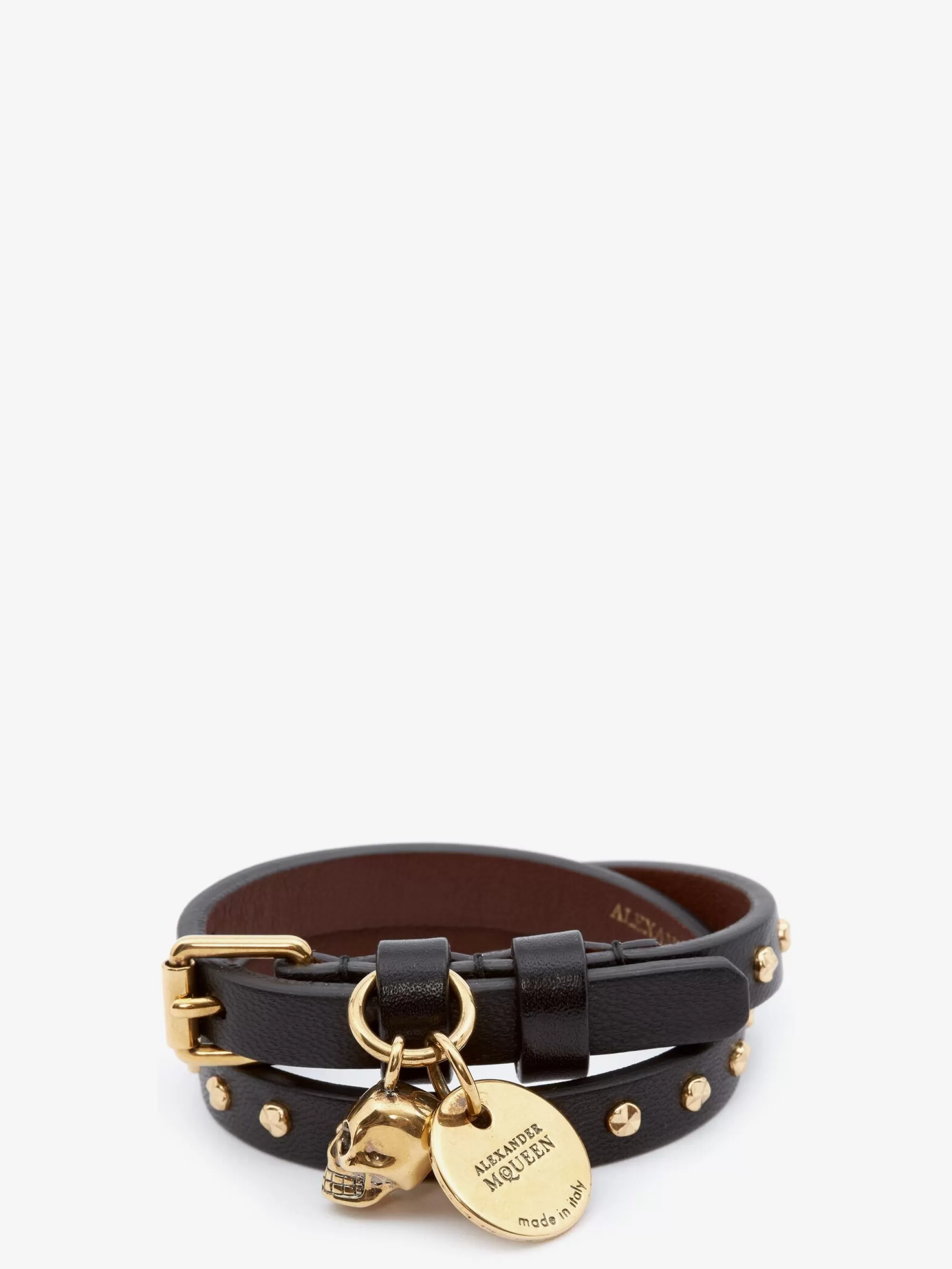 Men's Hammered Studs Double-wrap Bracelet in >Alexander McQueen Discount