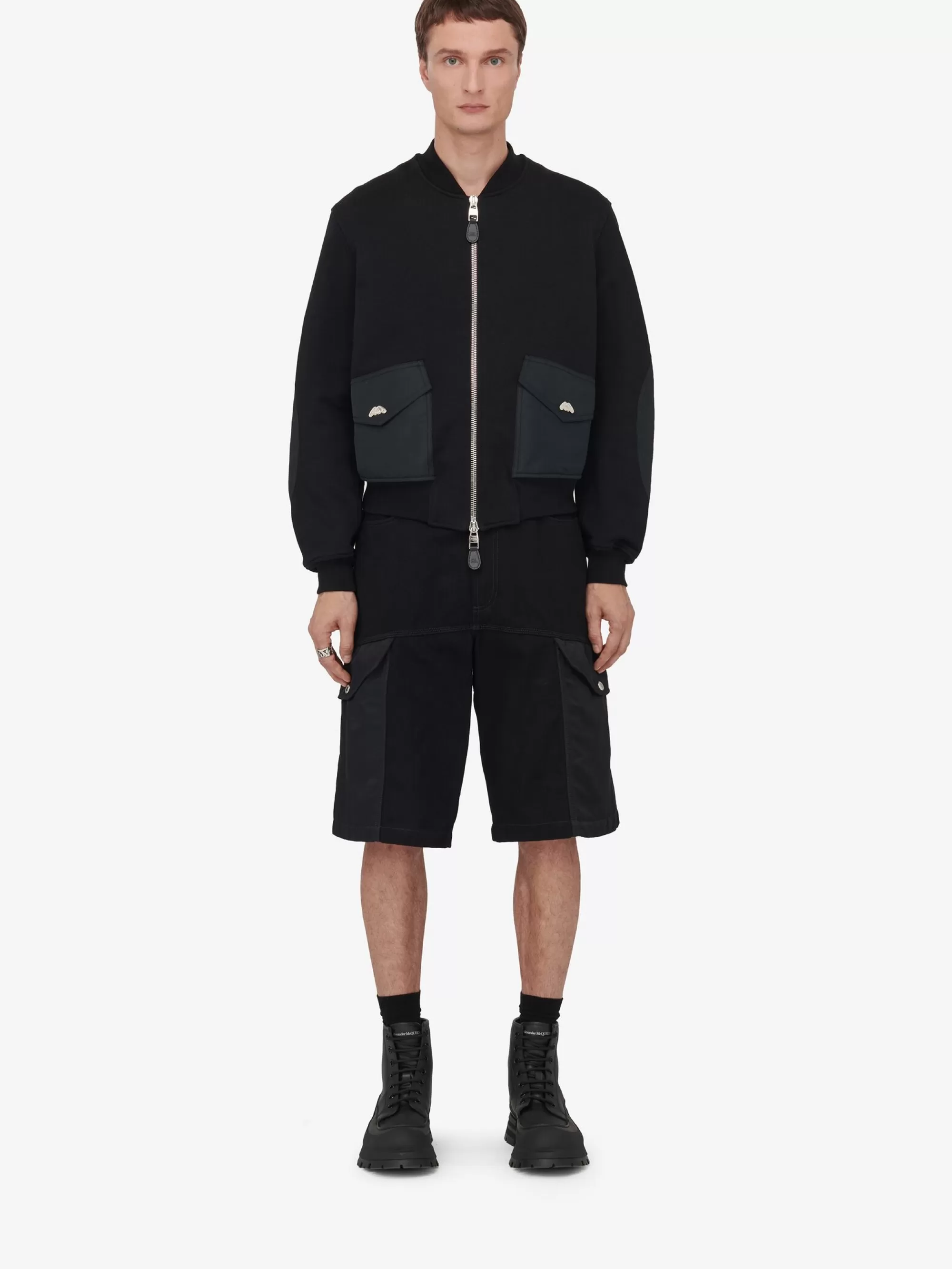 Men's Hybrid Bomber Jacket in >Alexander McQueen New