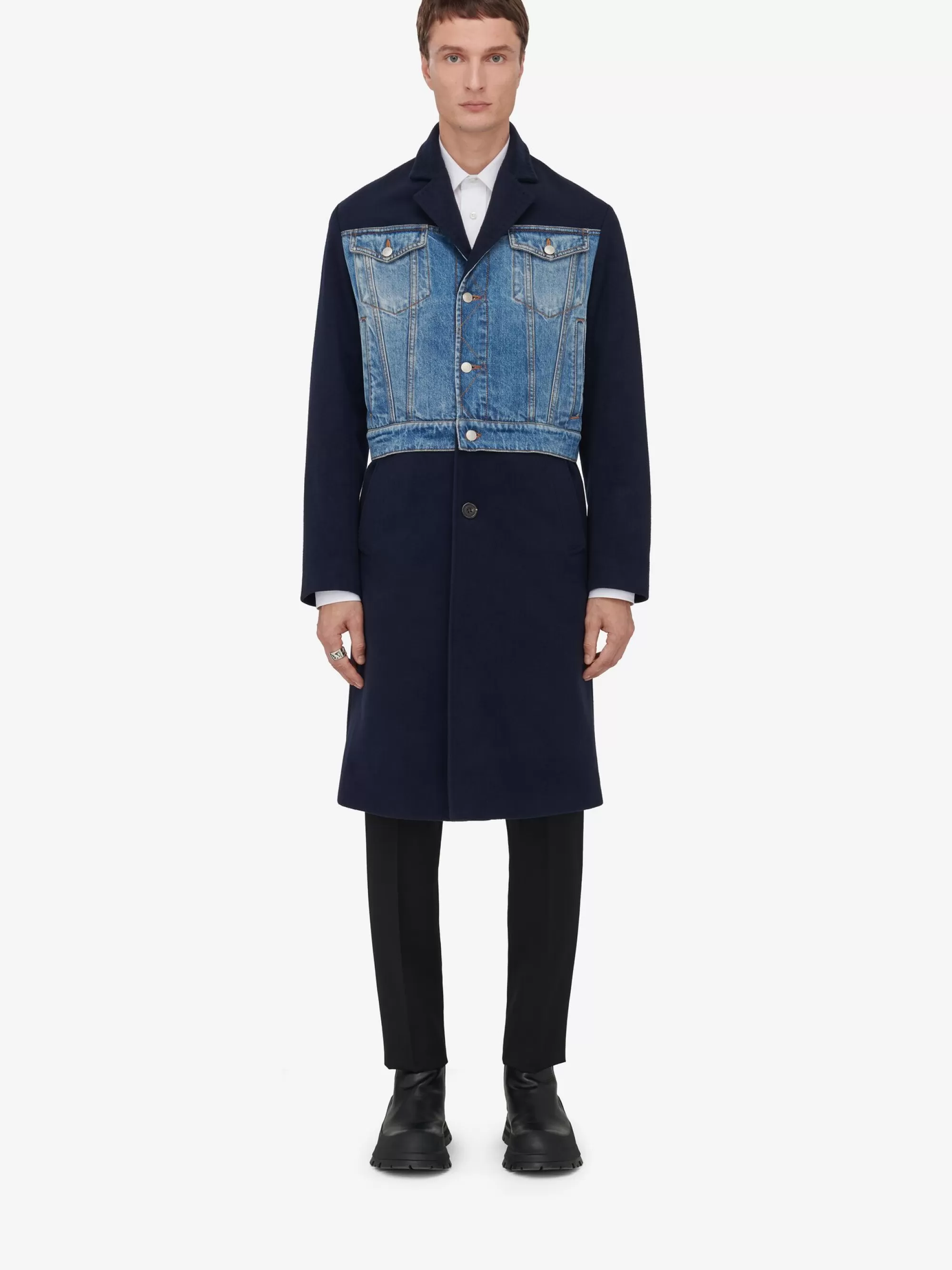 Men's Hybrid Overcoat in >Alexander McQueen Cheap