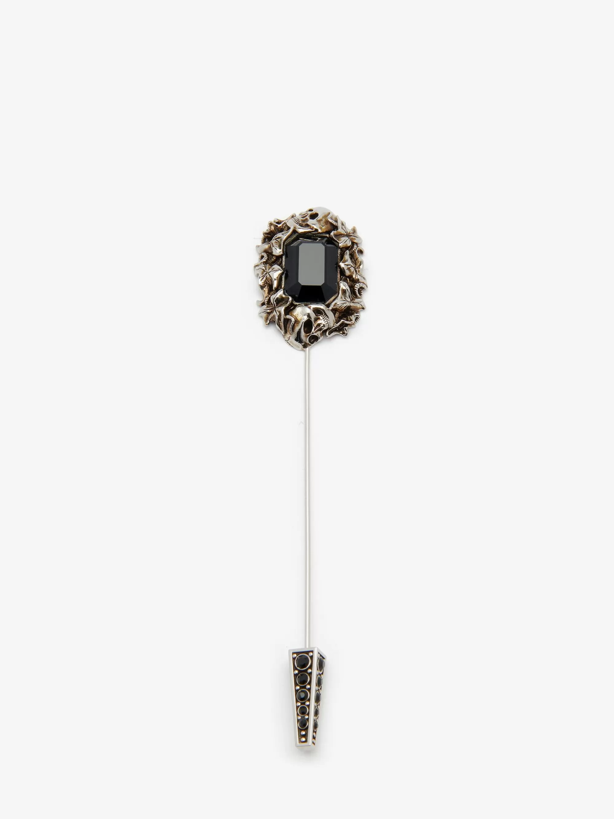 Men's Ivy Skull Pin Brooch in >Alexander McQueen Shop