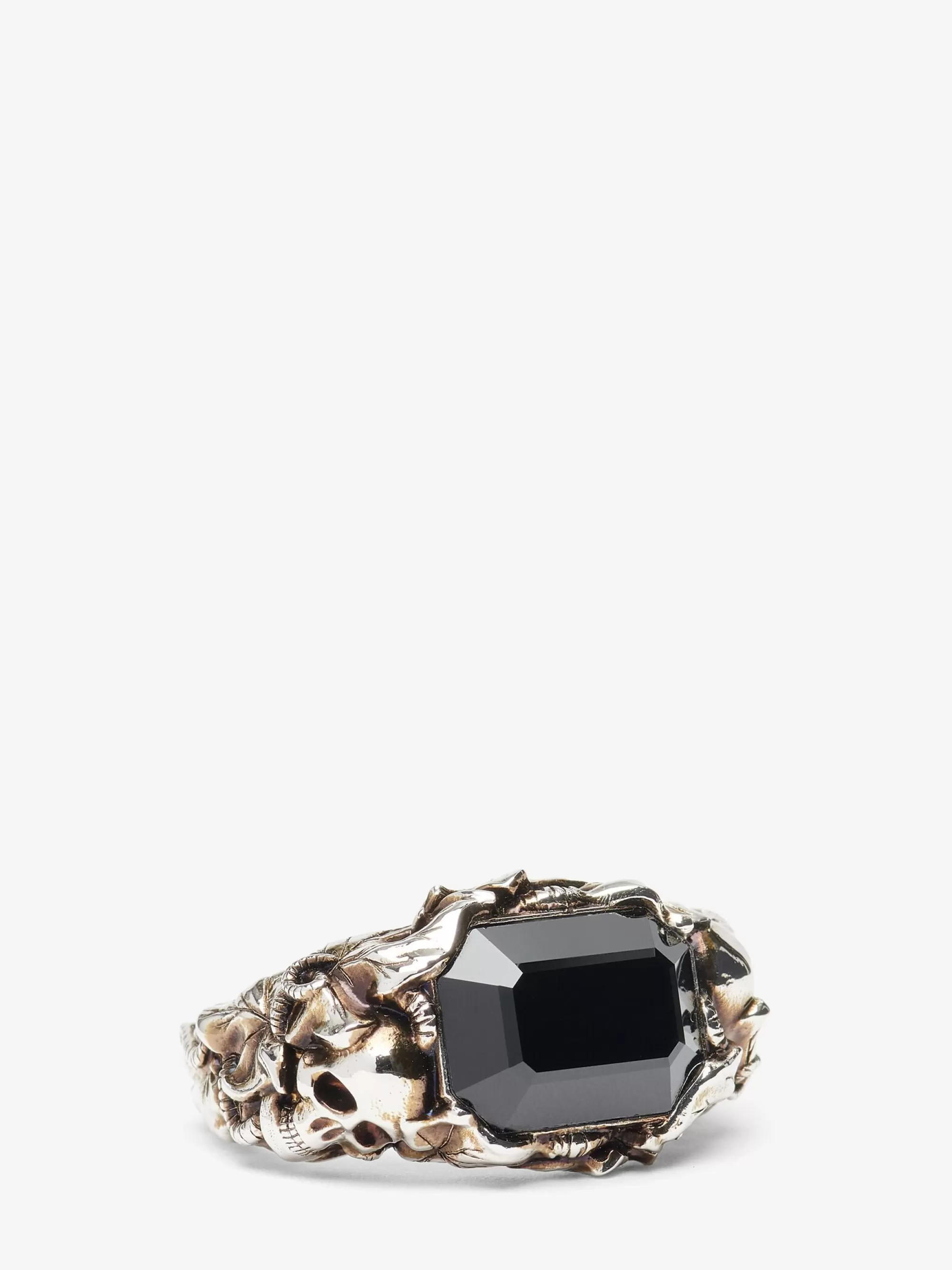 Men's Ivy Skull Ring in >Alexander McQueen Store