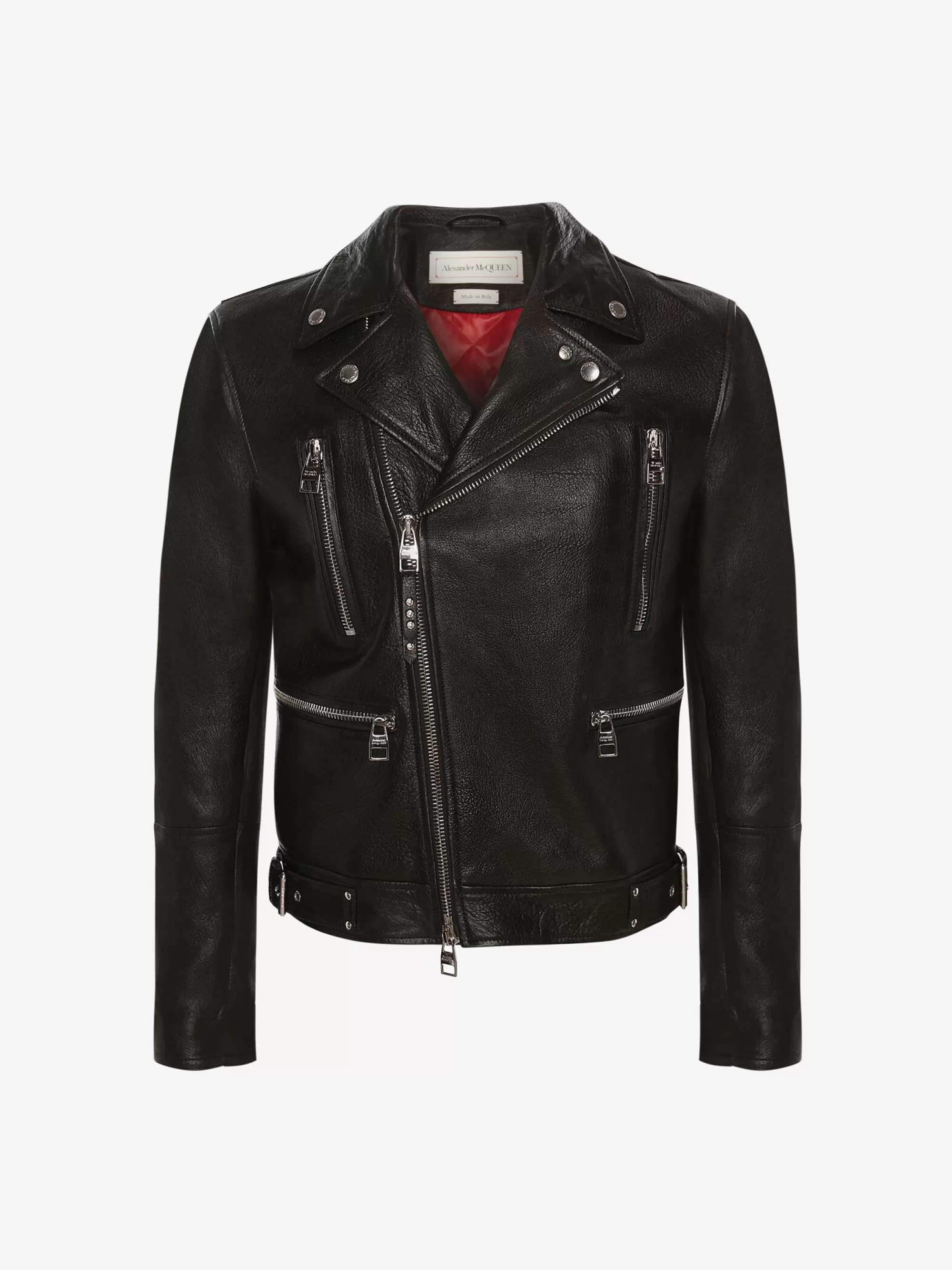 Men's McQueen Classic Leather Biker Jacket in >Alexander McQueen Online