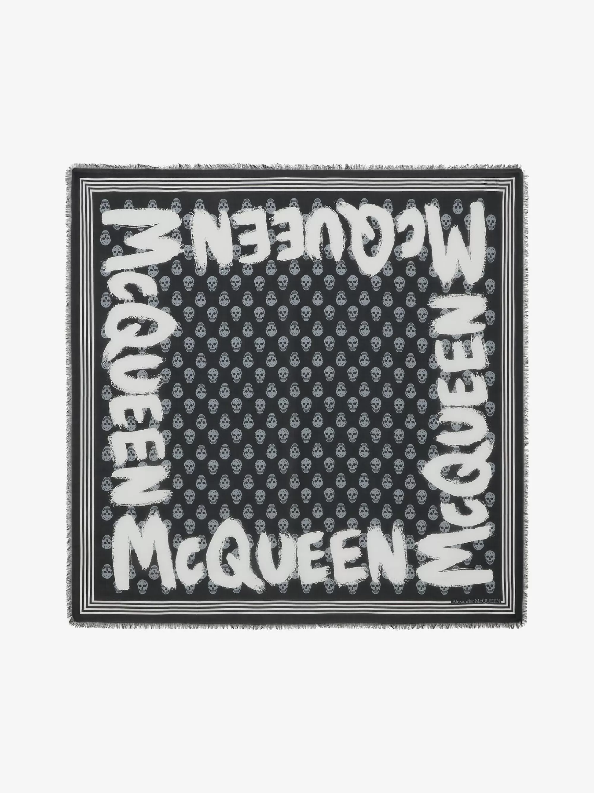 Men's McQueen Graffiti Biker Scarf in >Alexander McQueen Discount