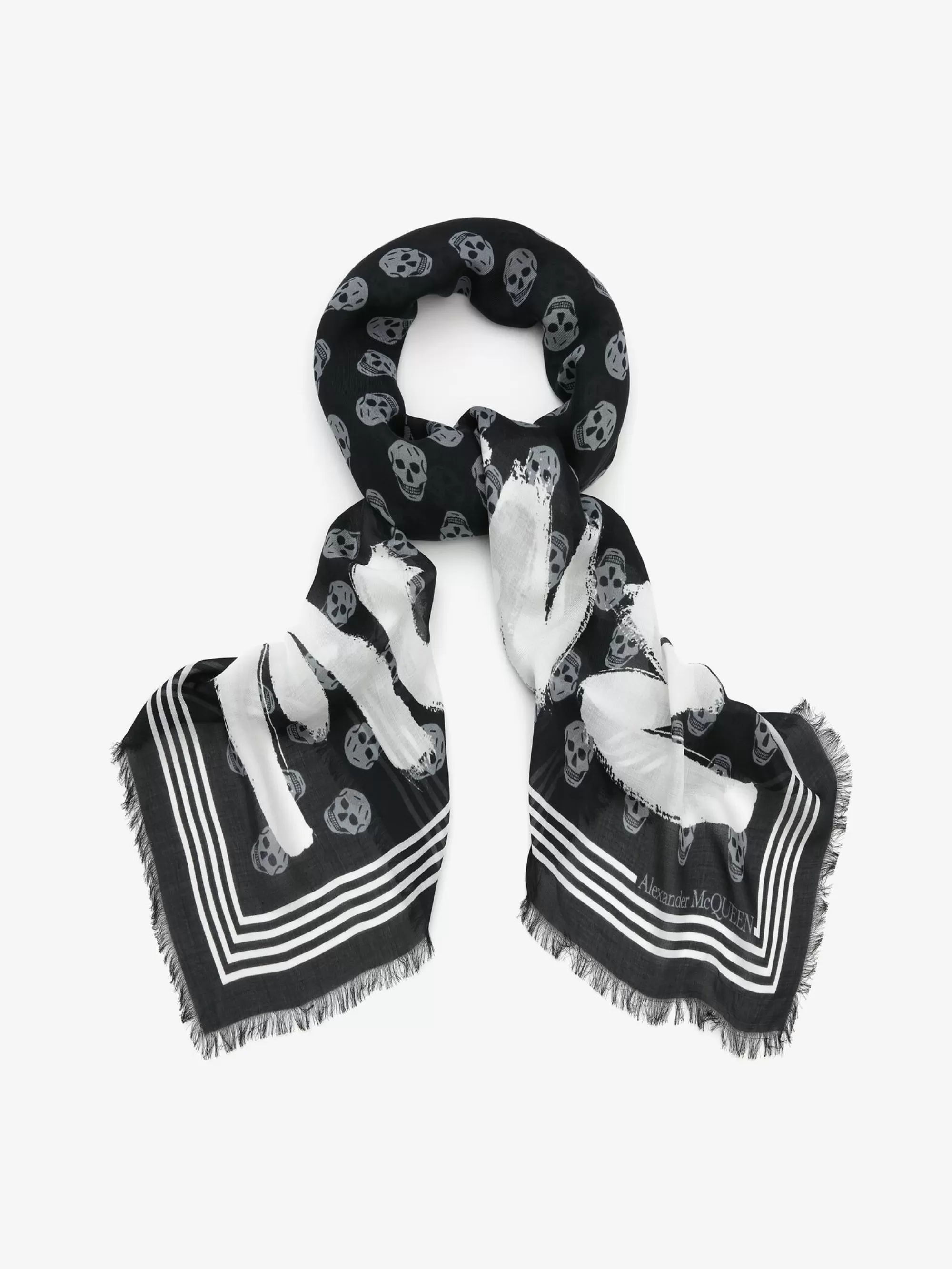 Men's McQueen Graffiti Biker Scarf in >Alexander McQueen Discount