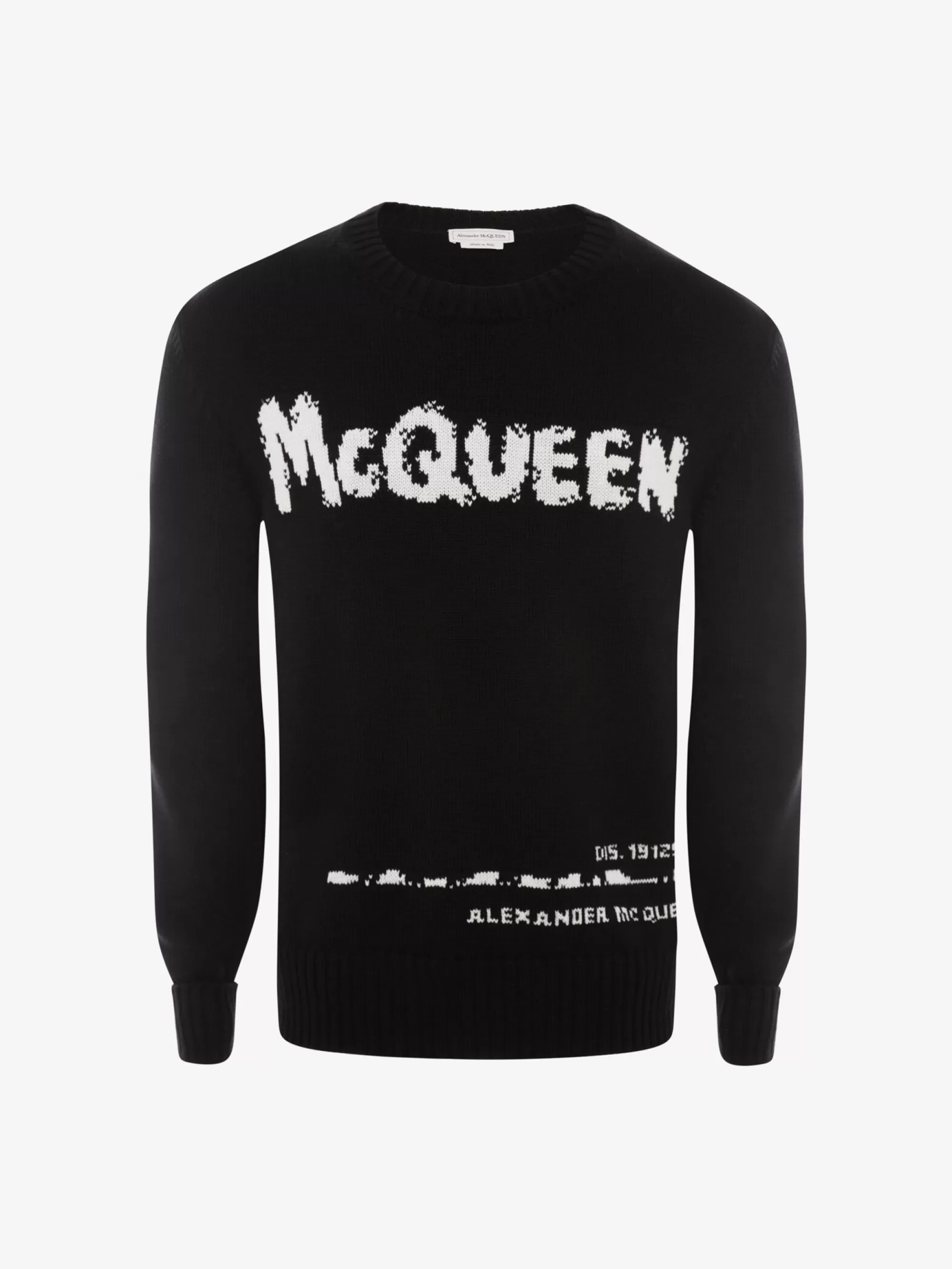 Men's McQueen Graffiti Crew Neck Sweater in >Alexander McQueen Flash Sale