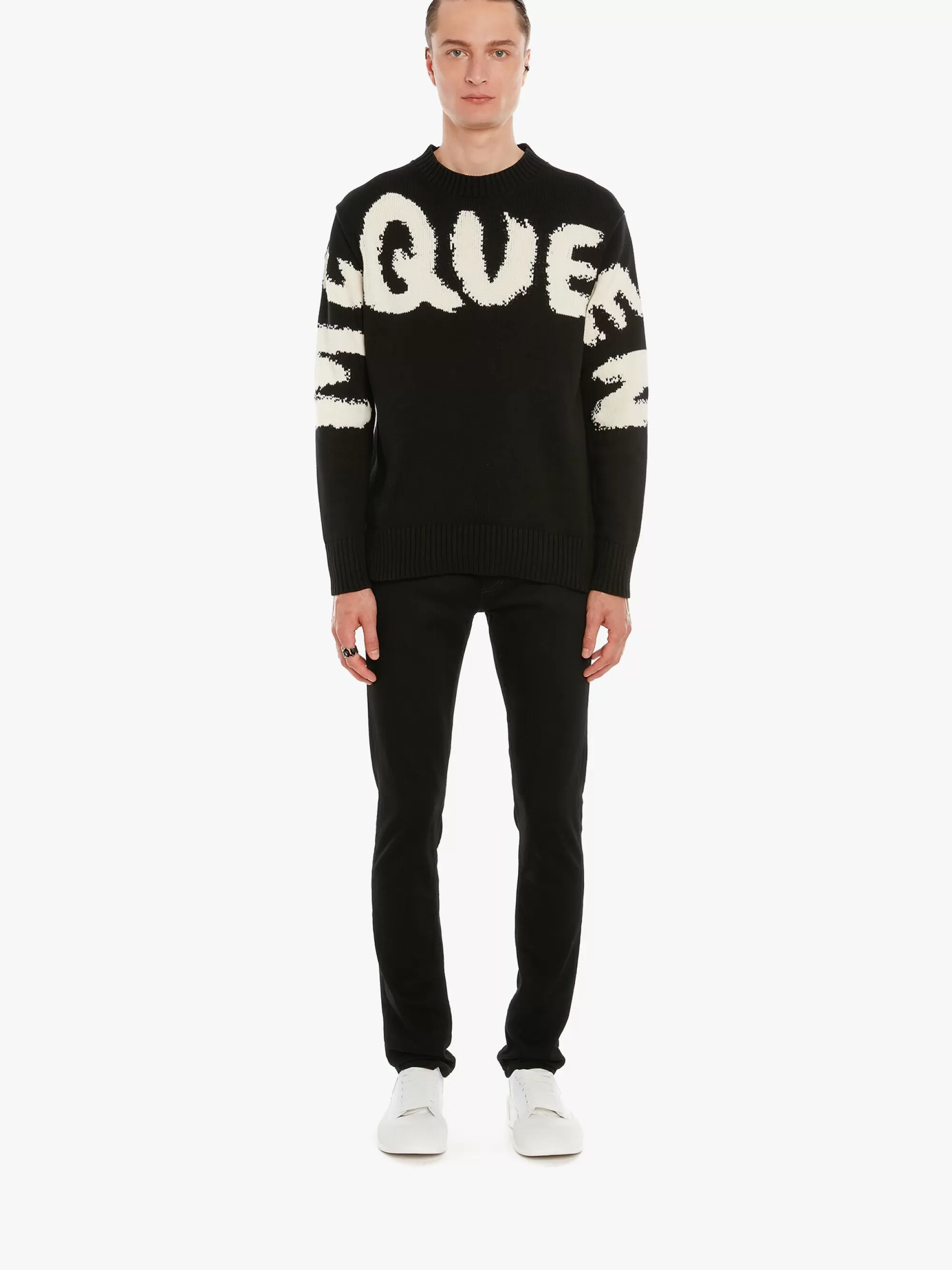 Men's McQueen Graffiti Denim Jeans in >Alexander McQueen Store