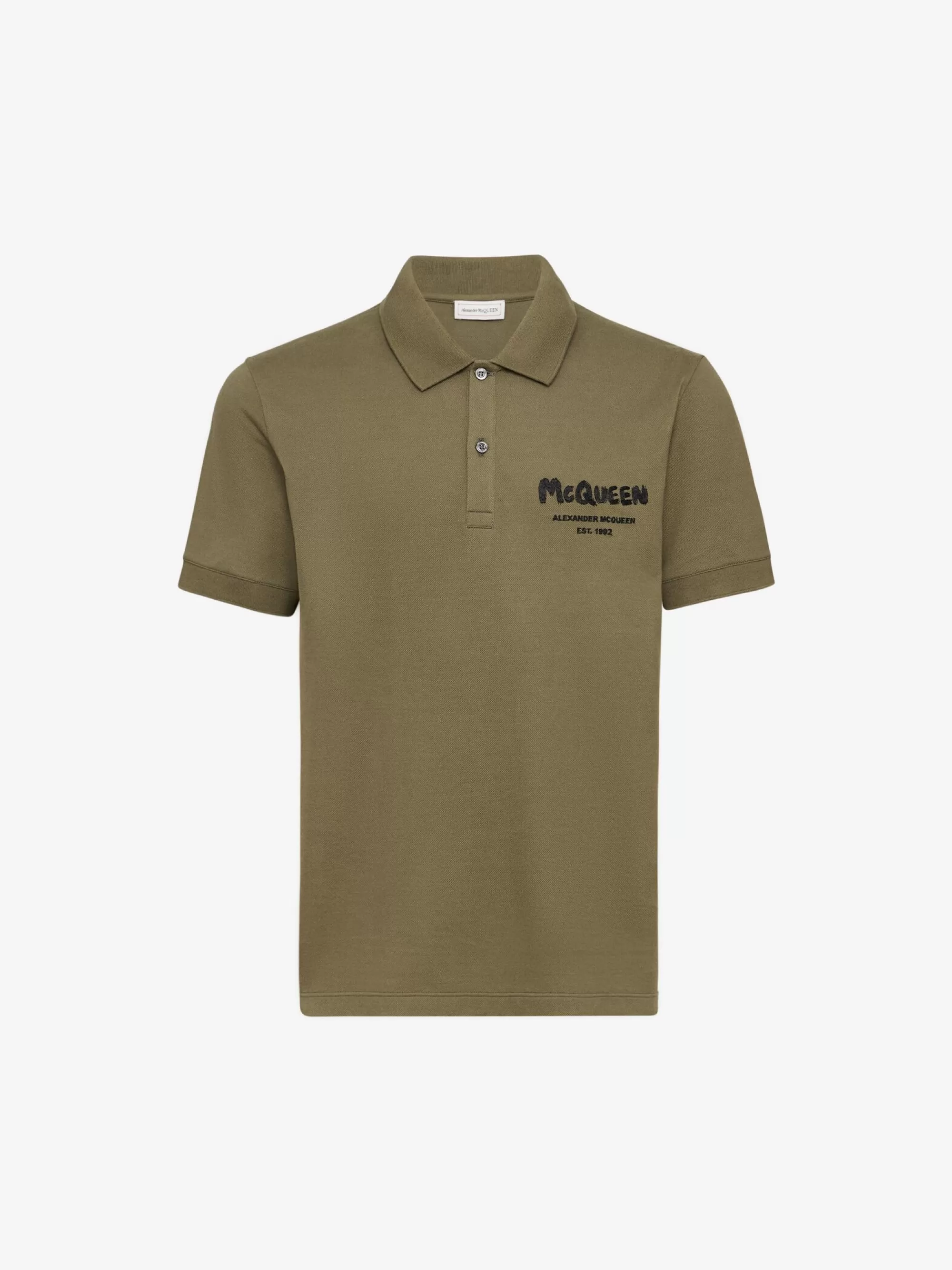 Men's McQueen Graffiti Polo Shirt in >Alexander McQueen Shop