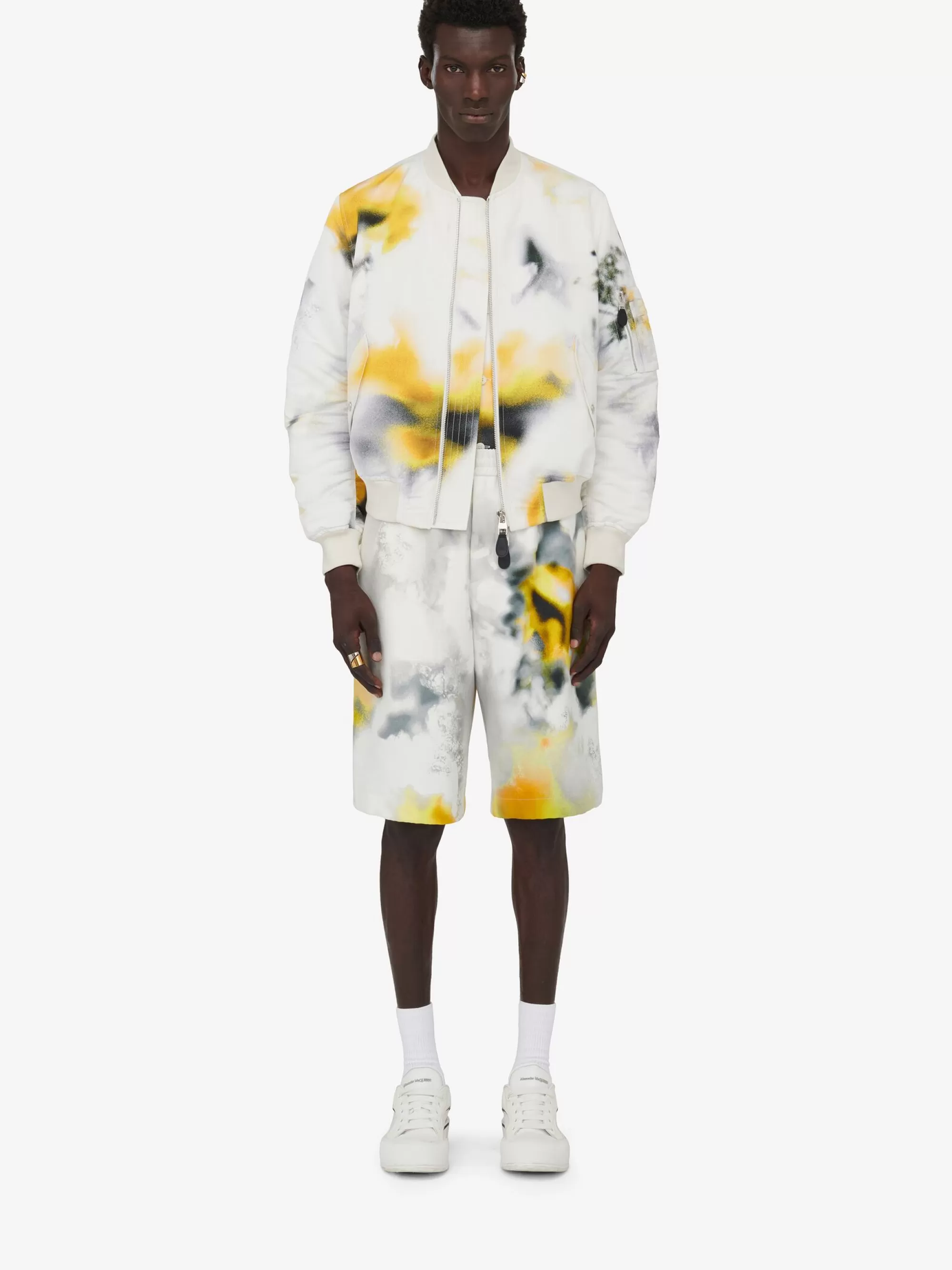 Men's Obscured Flower Bomber Jacket in >Alexander McQueen New