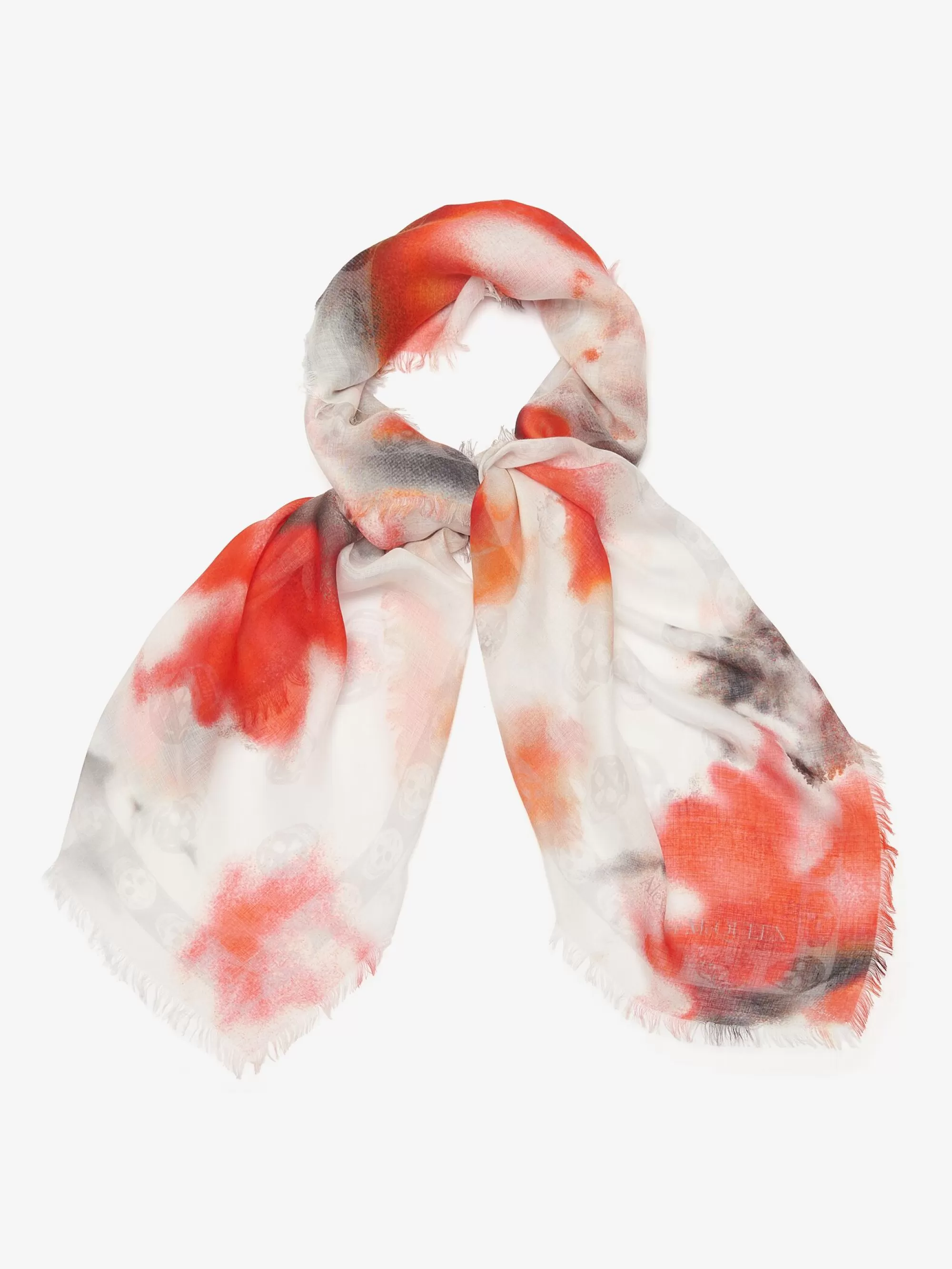 Men's Obscured Flower Classic Skull Foulard in >Alexander McQueen Cheap