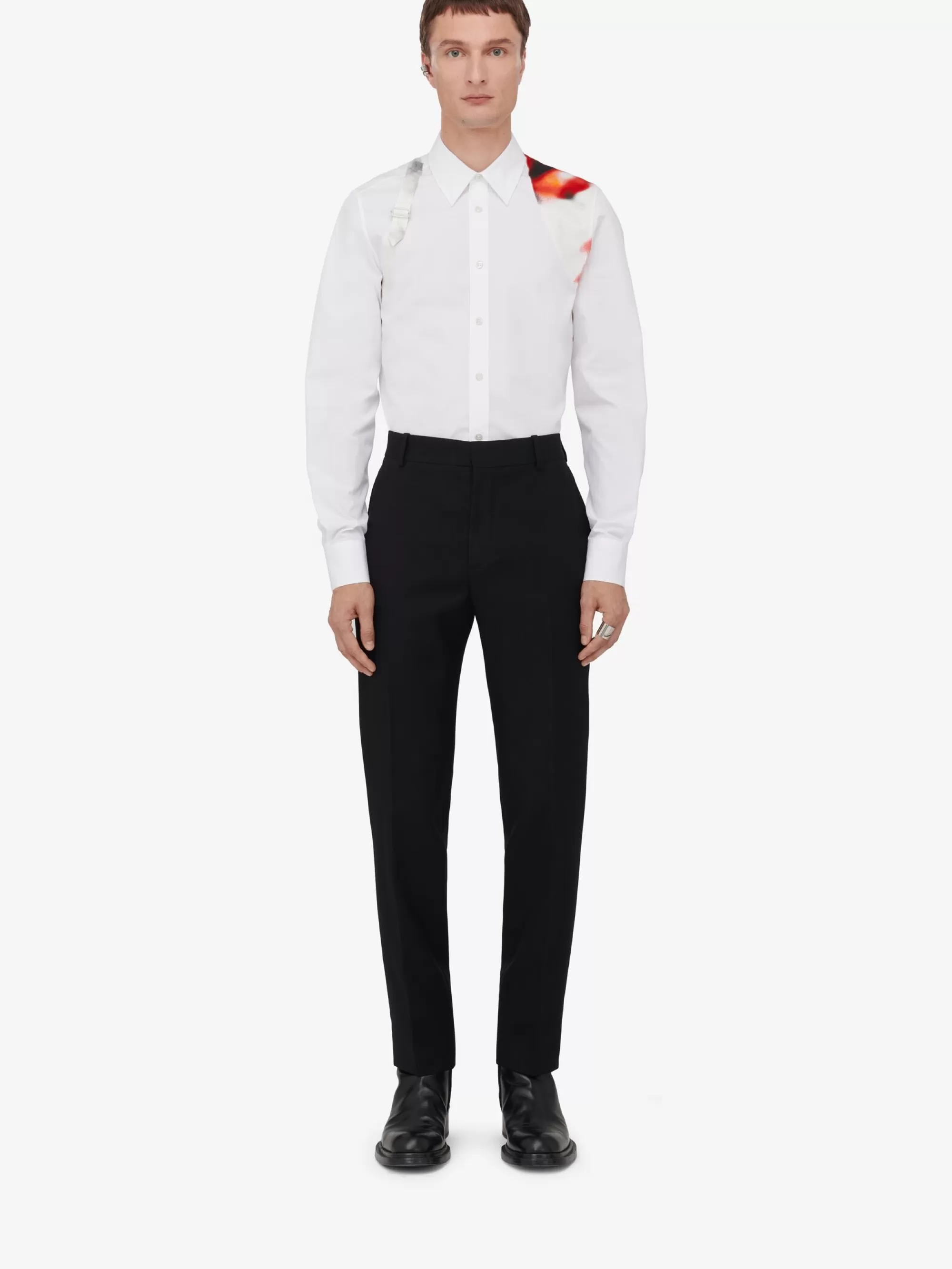 Men's Obscured Flower Harness Shirt in >Alexander McQueen Shop