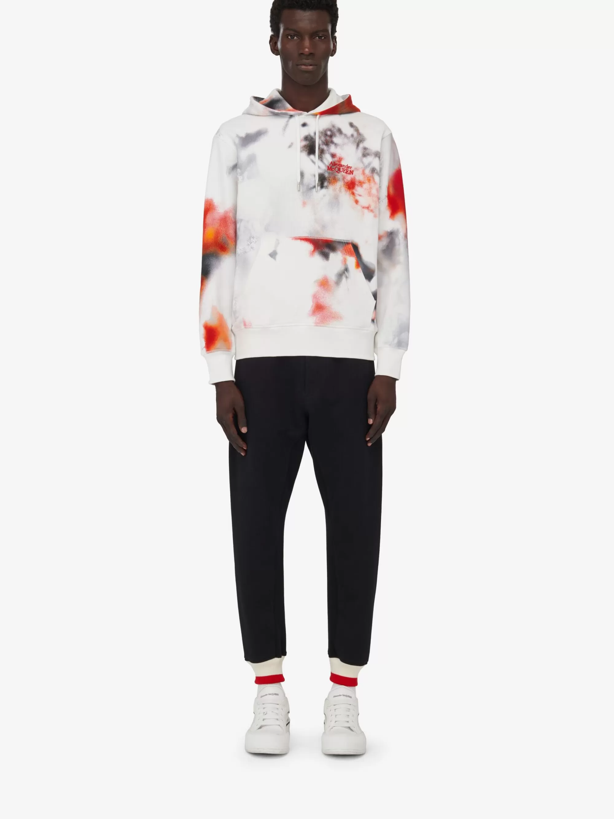 Men's Obscured Flower Hooded Sweatshirt in >Alexander McQueen Flash Sale