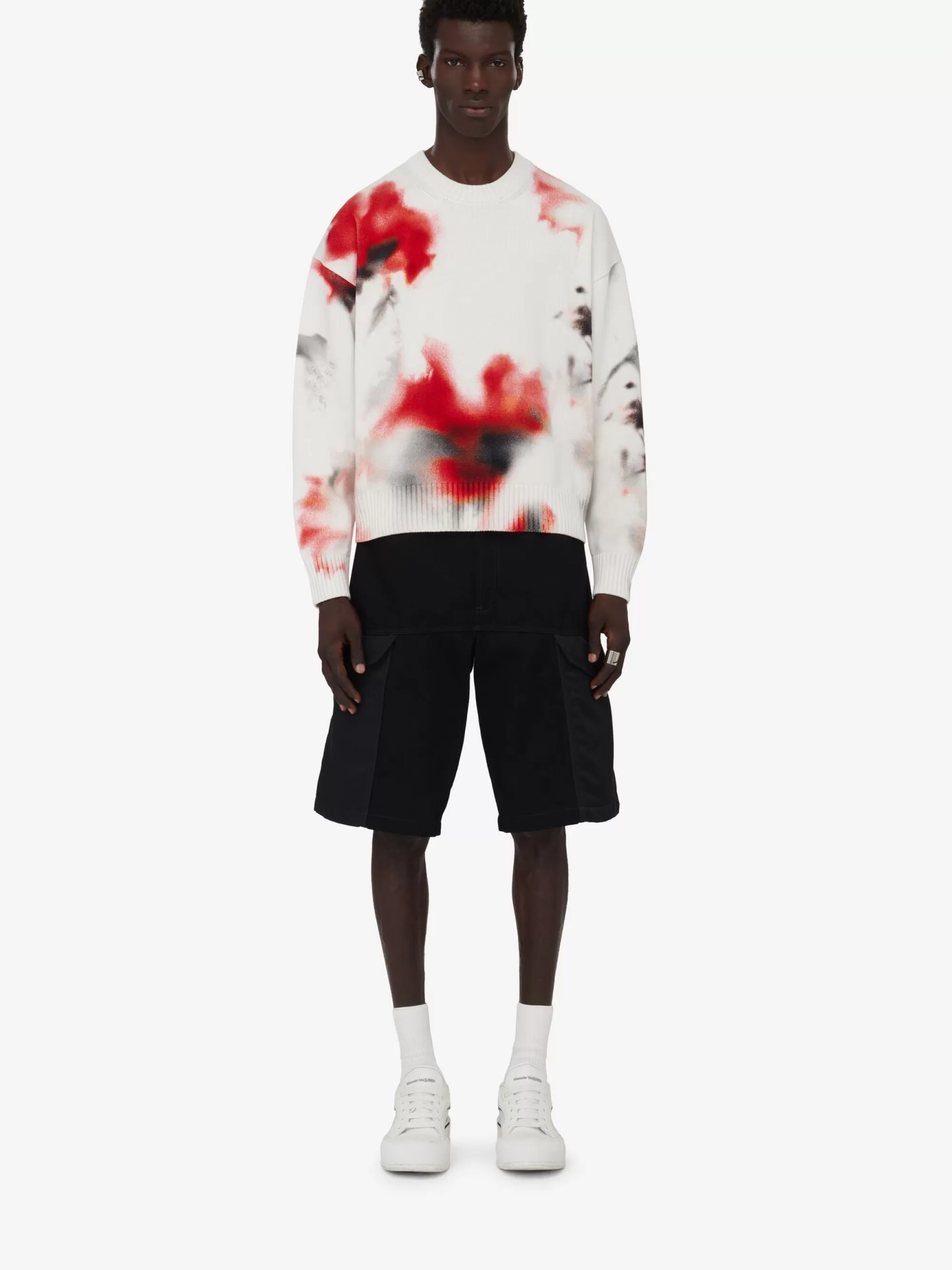 Men's Obscured Flower Jumper in >Alexander McQueen Fashion