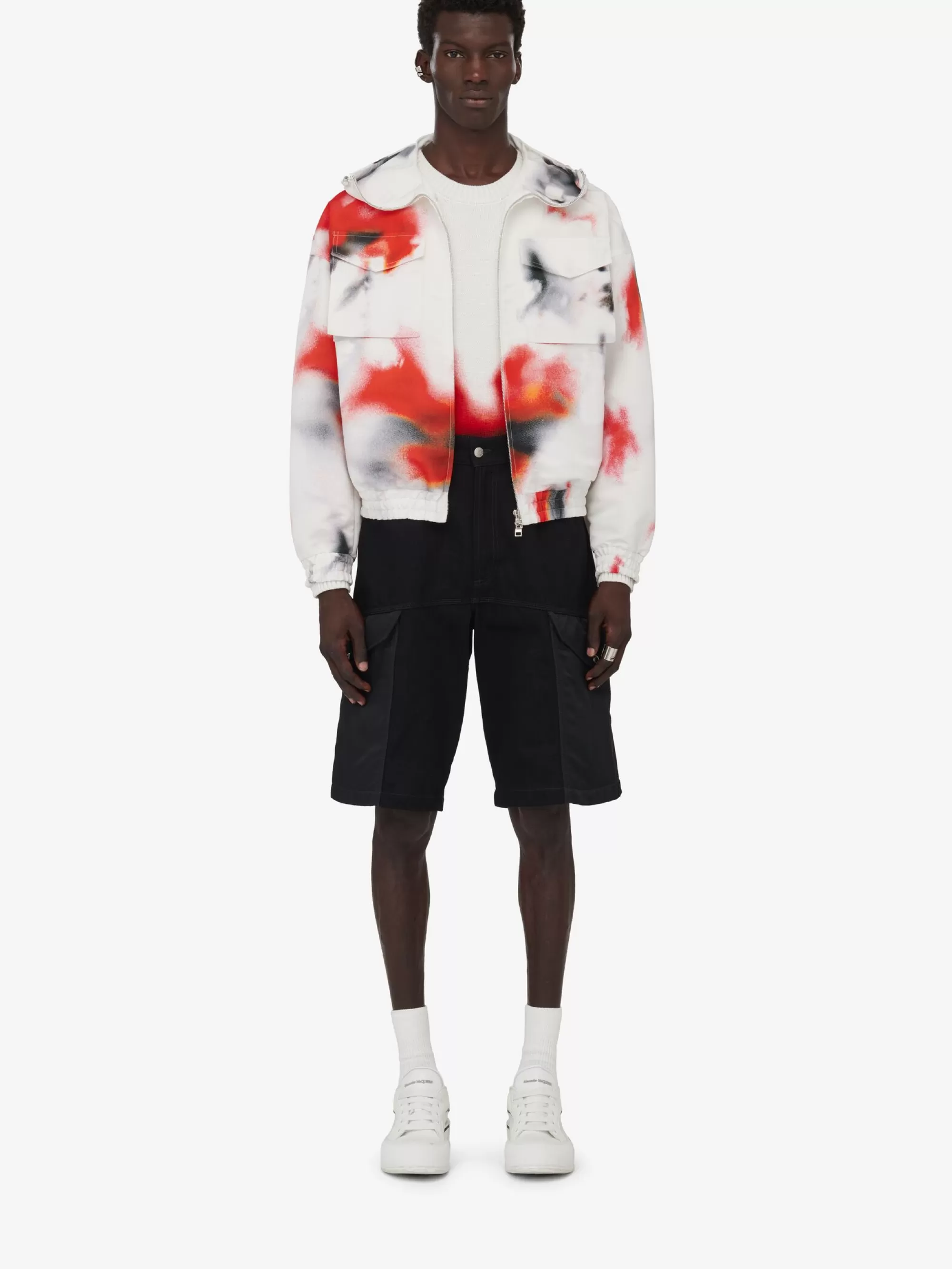 Men's Obscured Flower Windbreaker in >Alexander McQueen Flash Sale