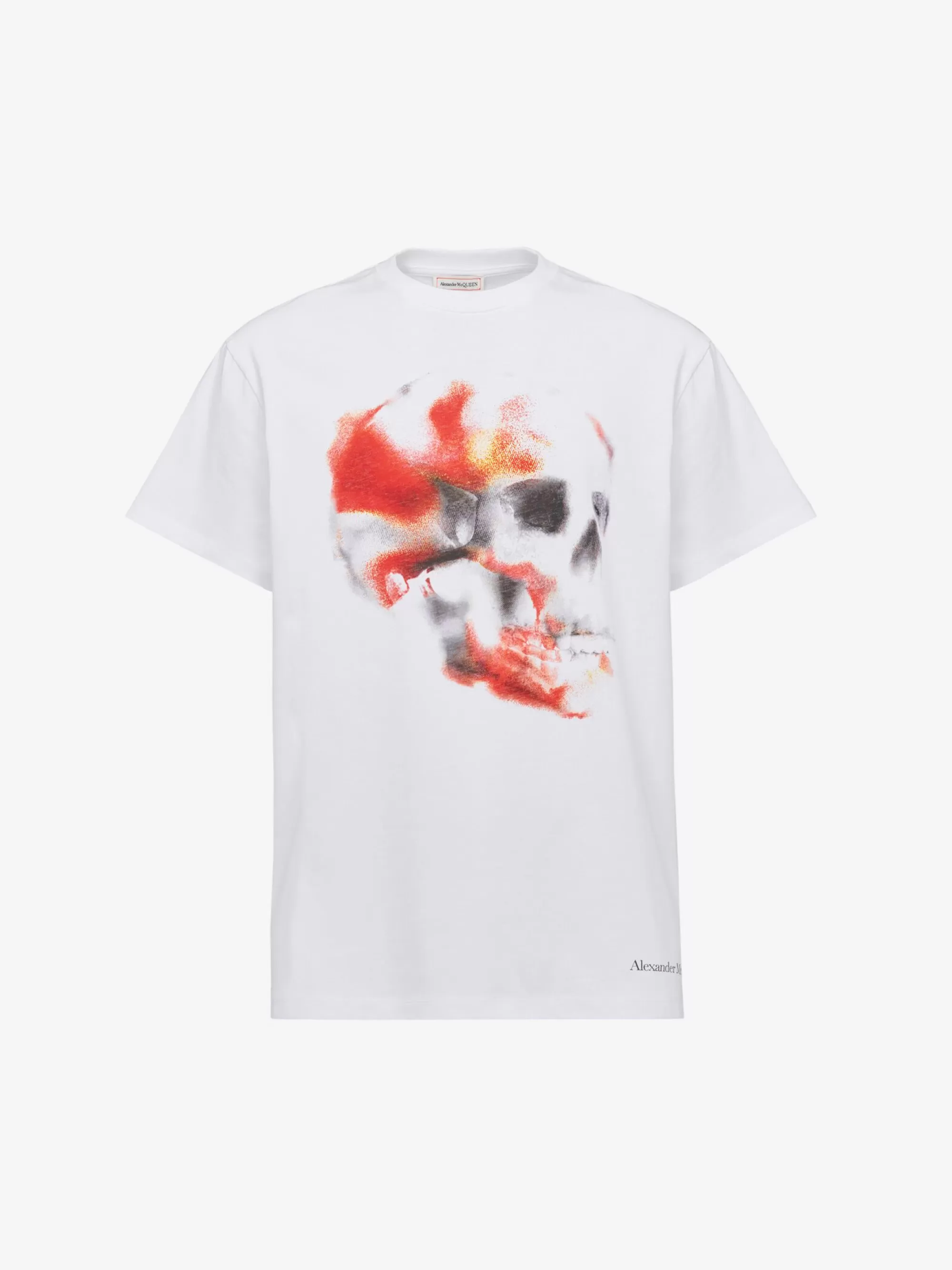 Men's Obscured Skull T-shirt in >Alexander McQueen Clearance