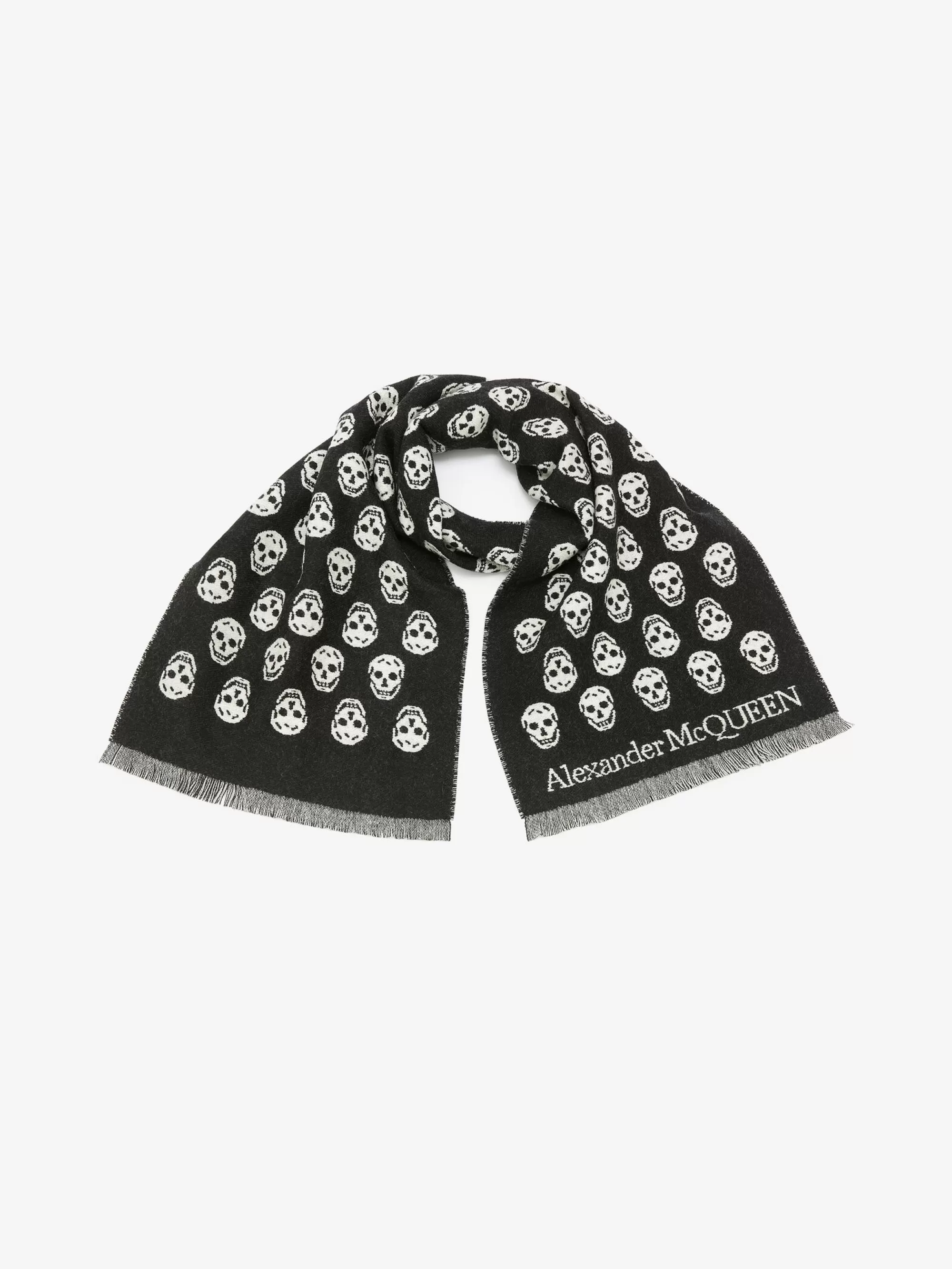 Men's Reversible Skull Scarf in >Alexander McQueen Best Sale