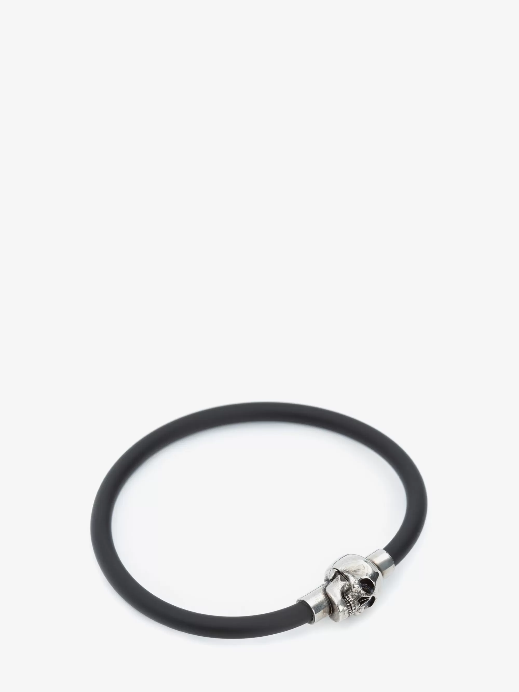 Men's Rubber Cord Skull Bracelet in >Alexander McQueen Cheap