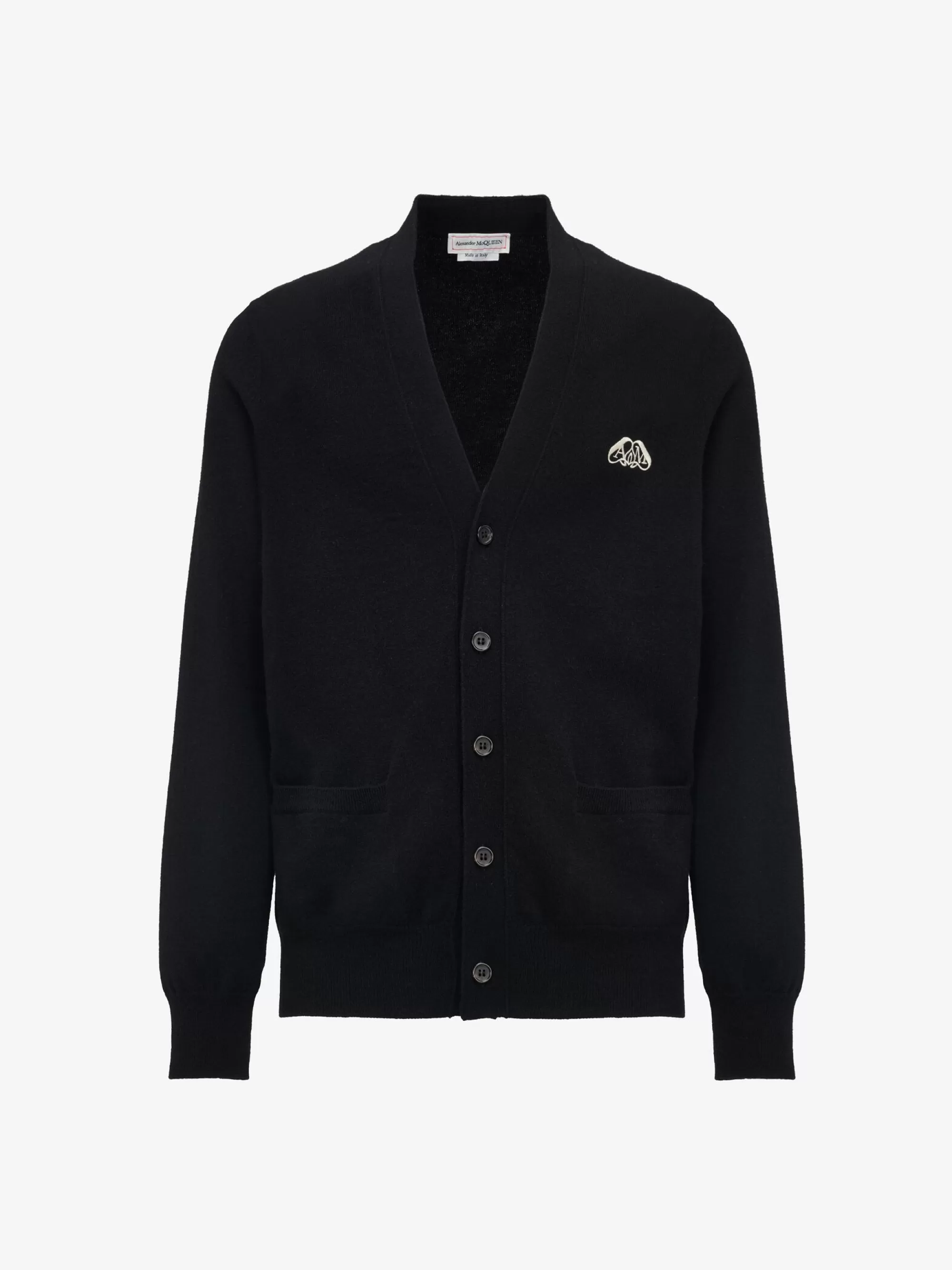 Men's Seal Logo Cardigan in >Alexander McQueen Best Sale