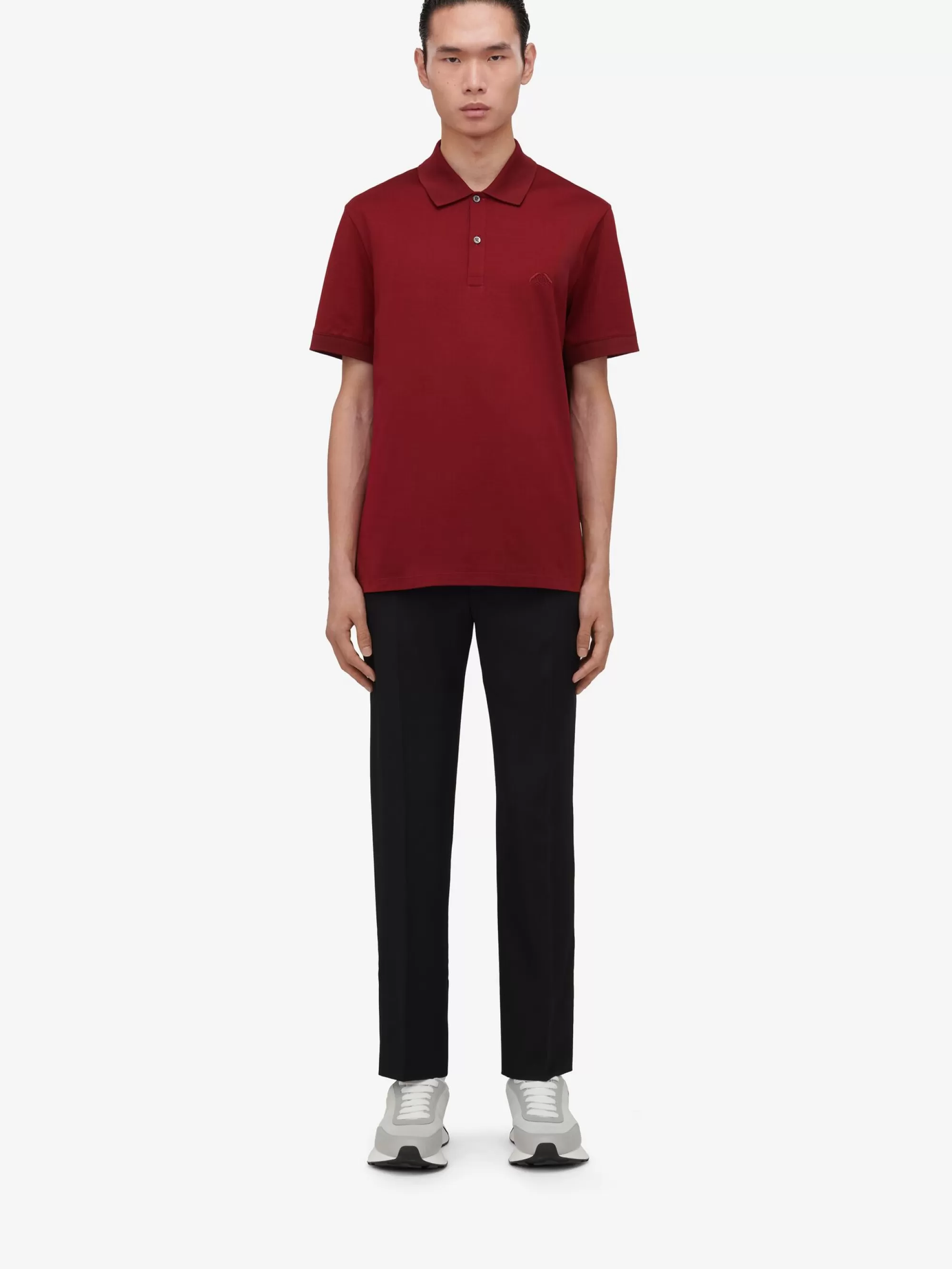 Men's Seal Logo Polo Shirt in >Alexander McQueen Shop