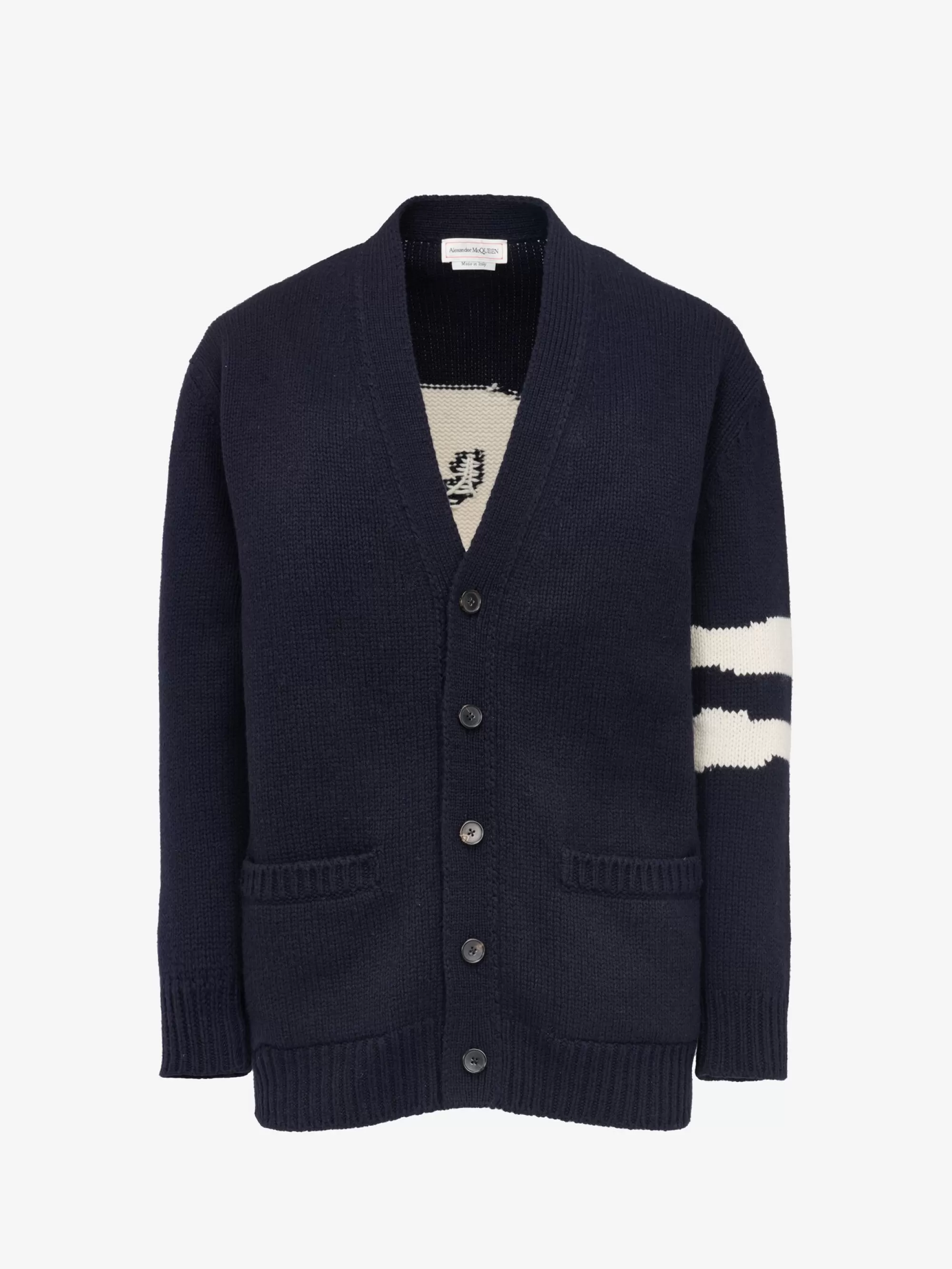 Men's Skull Intarsia Cardigan in >Alexander McQueen Discount