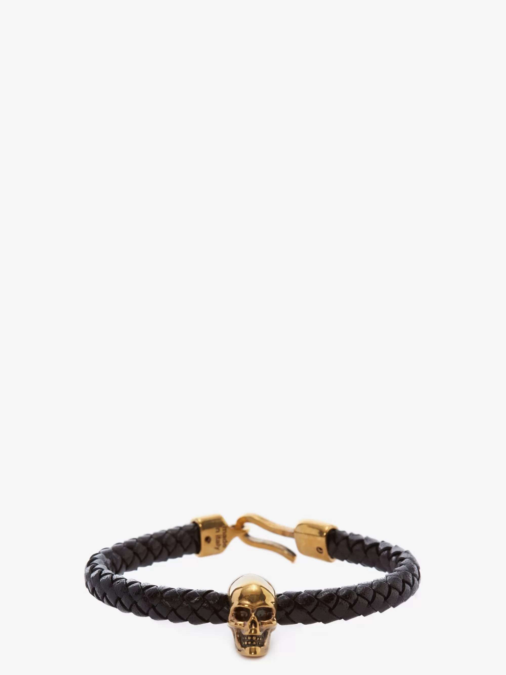 Men's Skull Leather Bracelet in >Alexander McQueen New