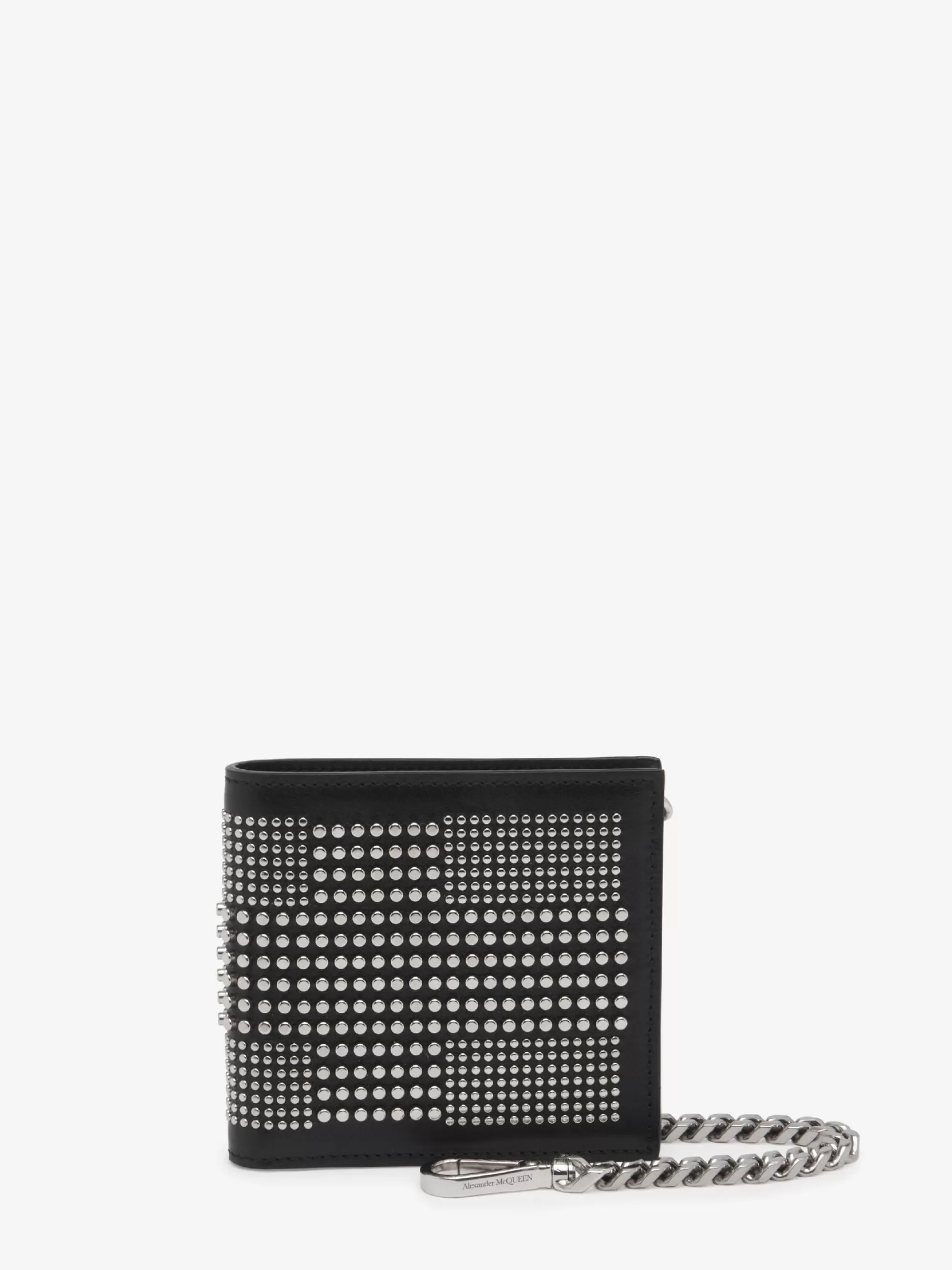 Men's Studded Billfold Wallet With Chain in >Alexander McQueen Fashion