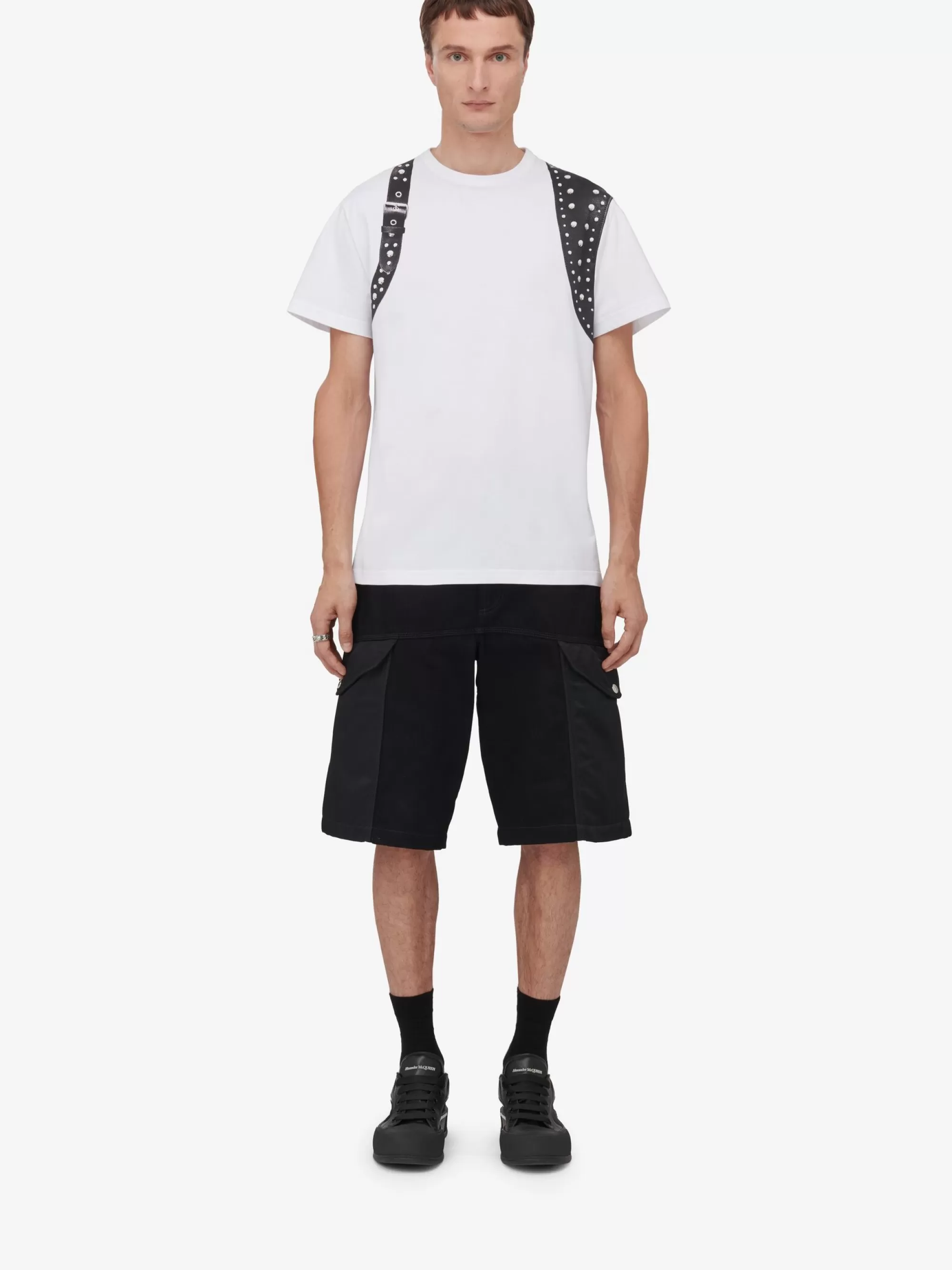 Men's Studded Harness T-shirt in >Alexander McQueen Outlet