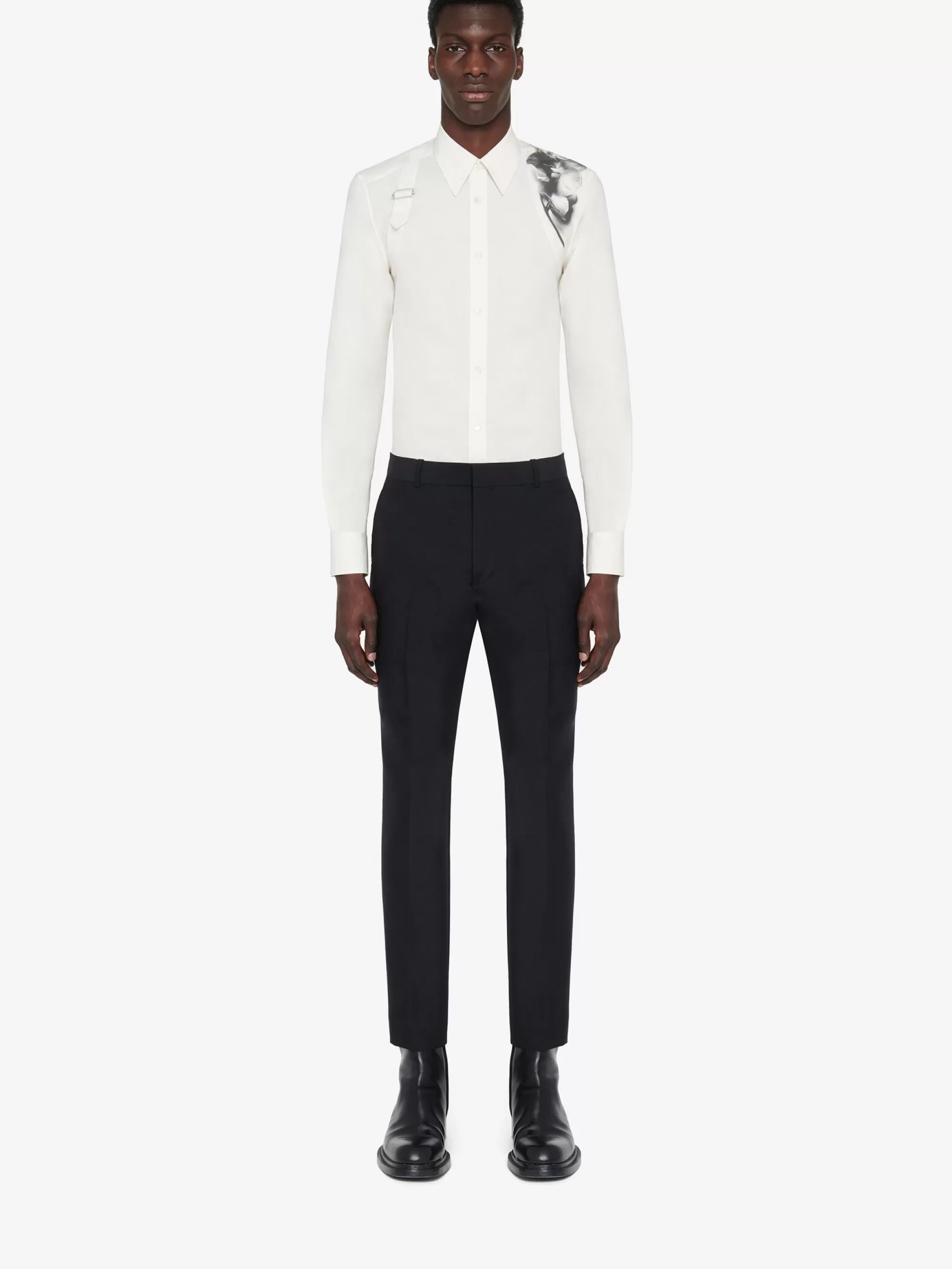 Men's Tailored Cigarette Trousers in >Alexander McQueen Shop