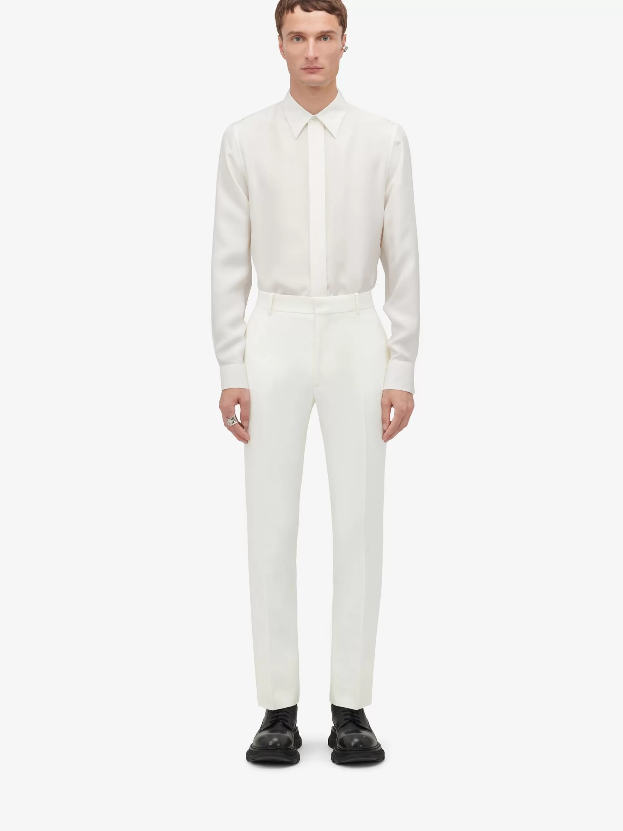 Men's Tailored Cigarette Trousers in >Alexander McQueen Shop