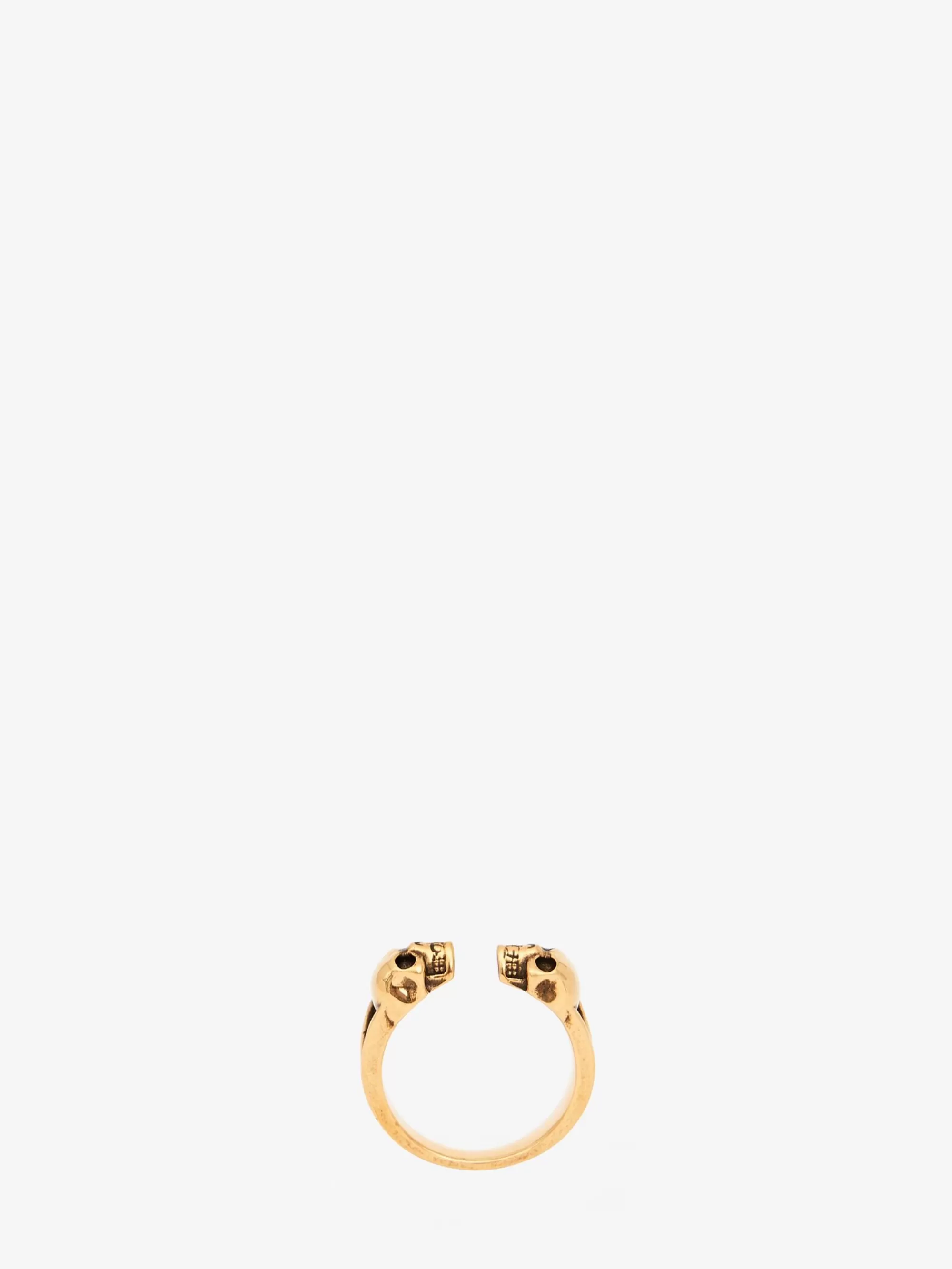 Men's Twin Skull Ring in >Alexander McQueen Best Sale