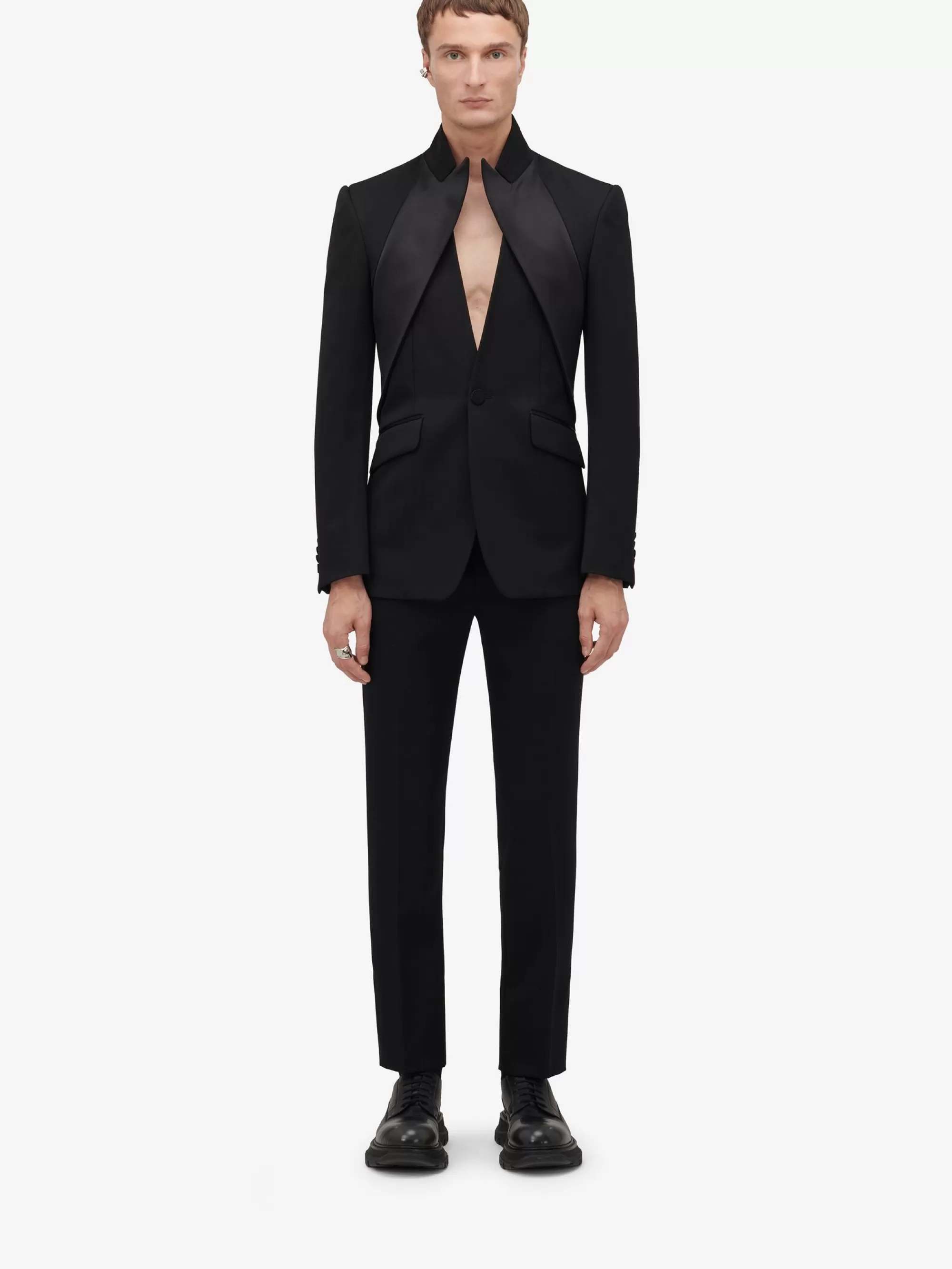 Men's Twisted Lapel Tuxedo Jacket in >Alexander McQueen Store