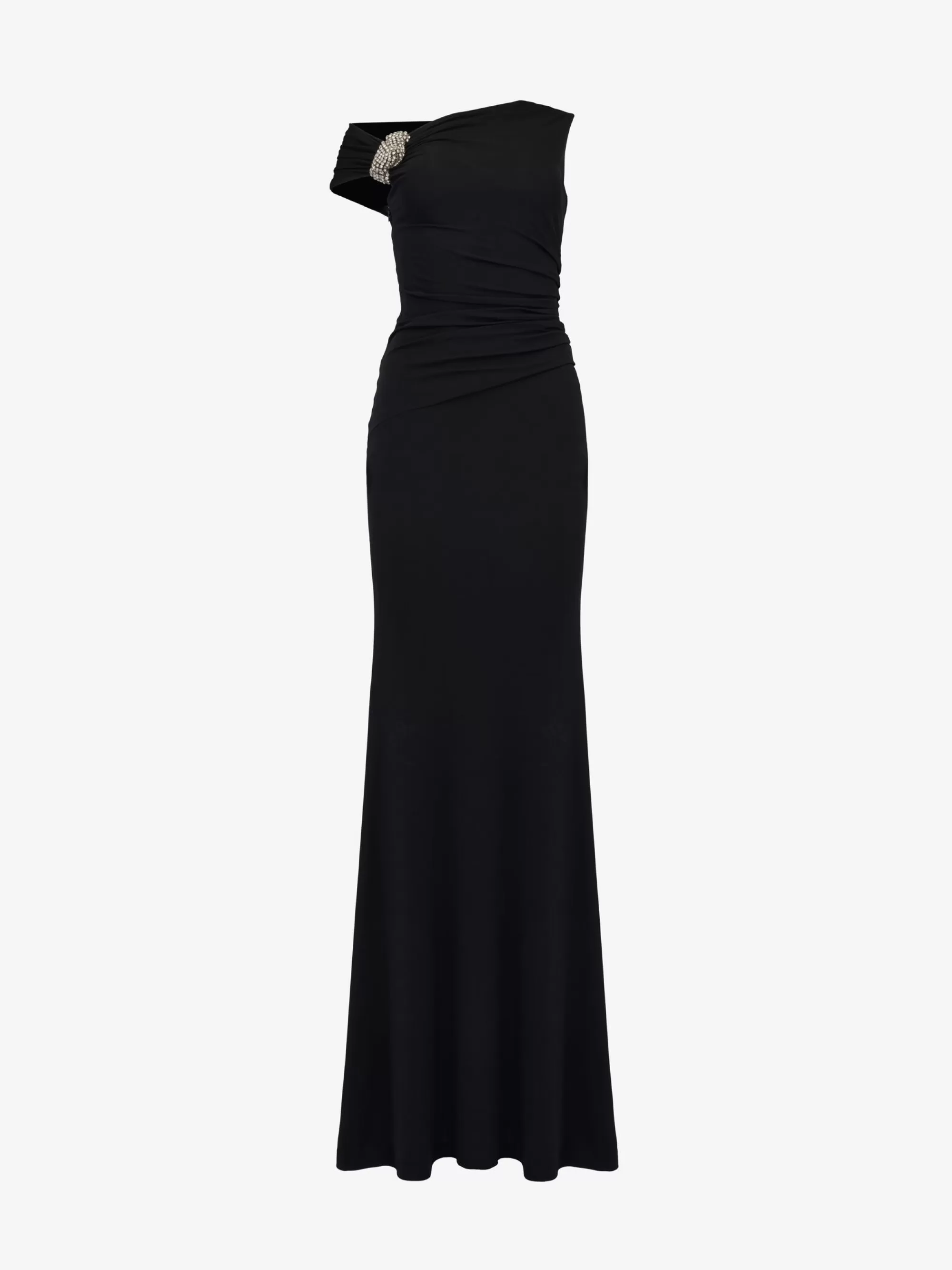 Women's Asymmetric Crystal Knot Evening Dress in >Alexander McQueen Outlet