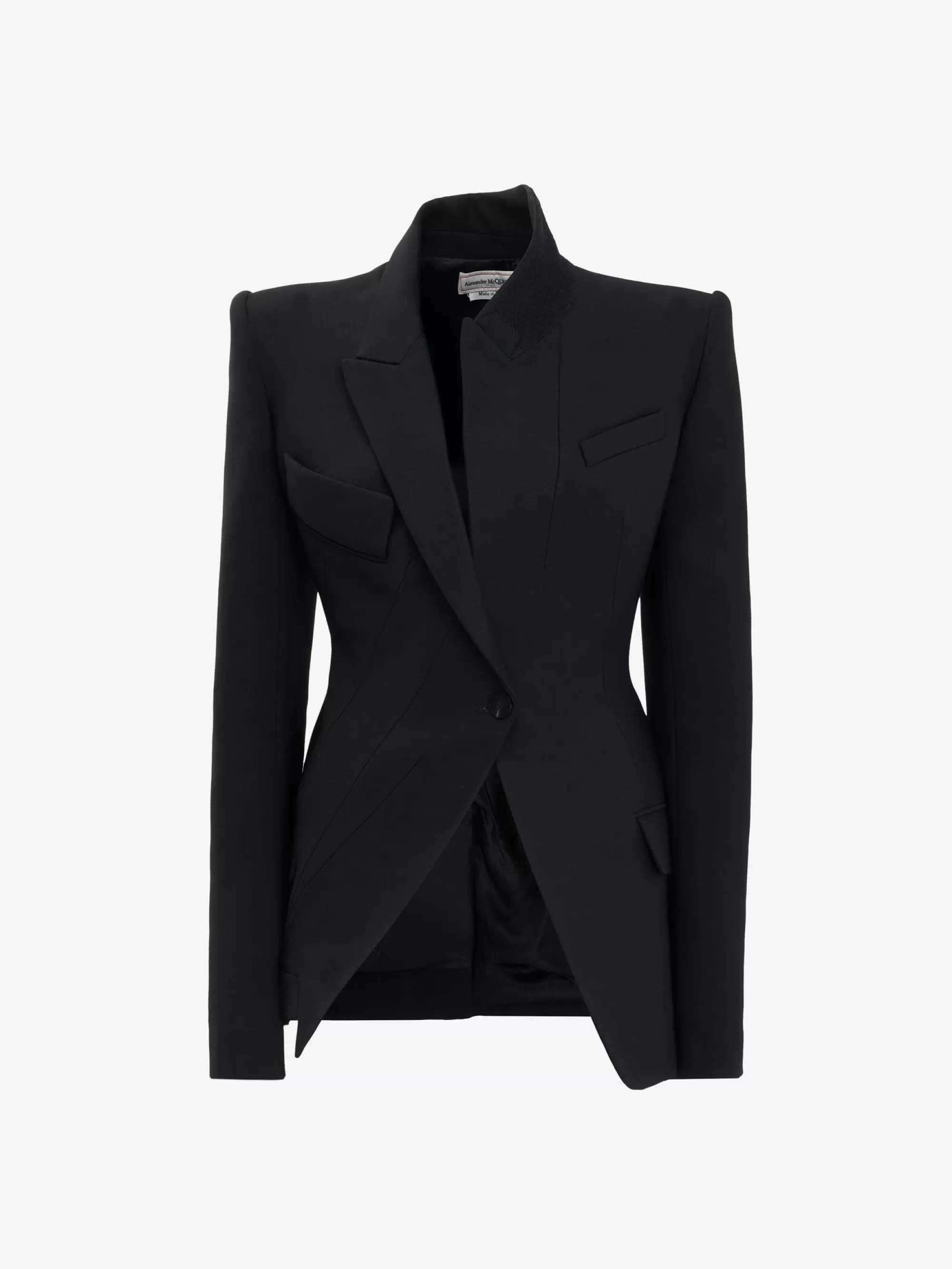 Women's Asymmetric Tailored Jacket in >Alexander McQueen Shop