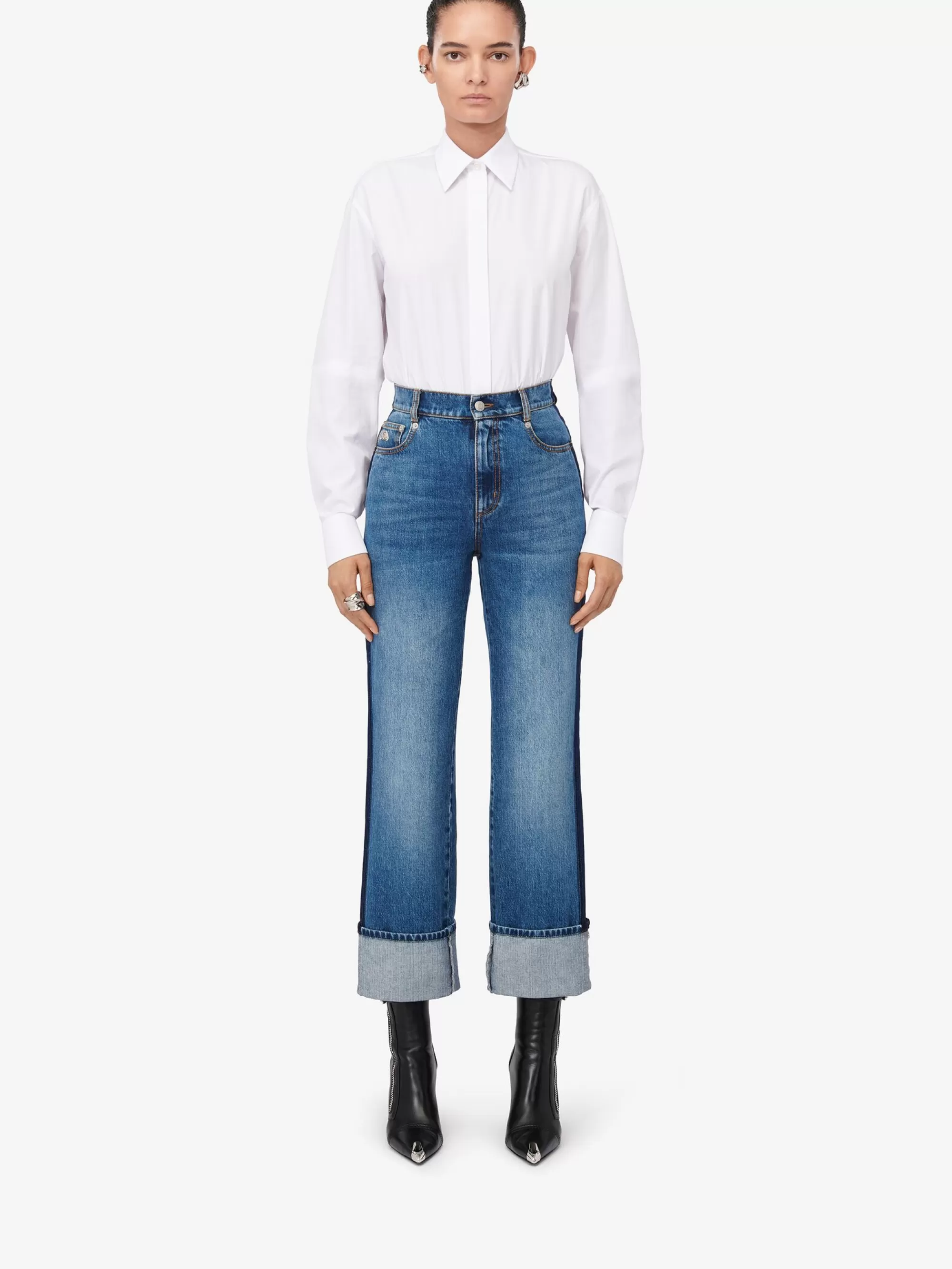 Women's Baggy Boyfriend Jeans in >Alexander McQueen Cheap