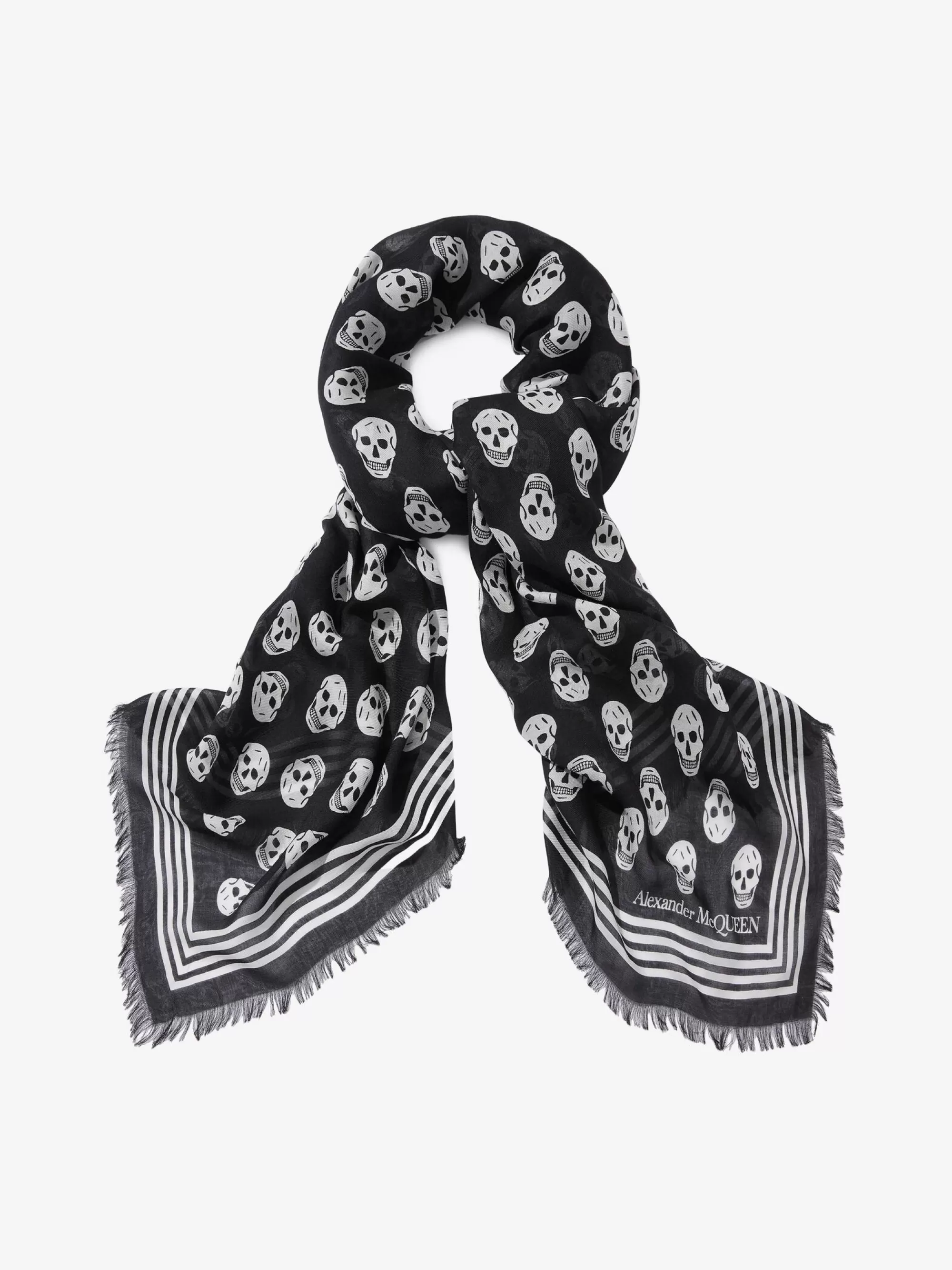 Women's Biker Skull Scarf in >Alexander McQueen Shop